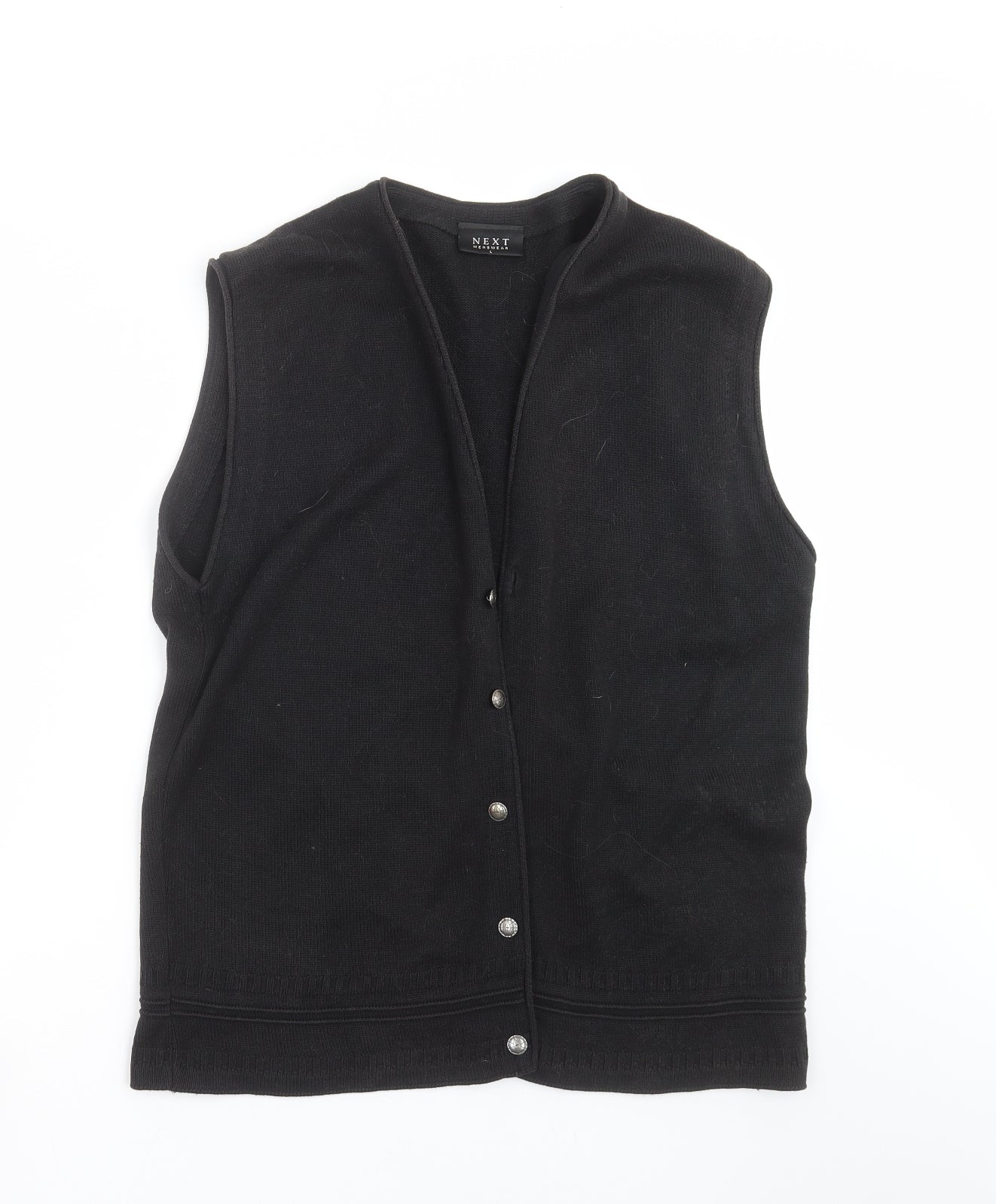 NEXT Mens Black  Knit Cardigan Jumper Size L