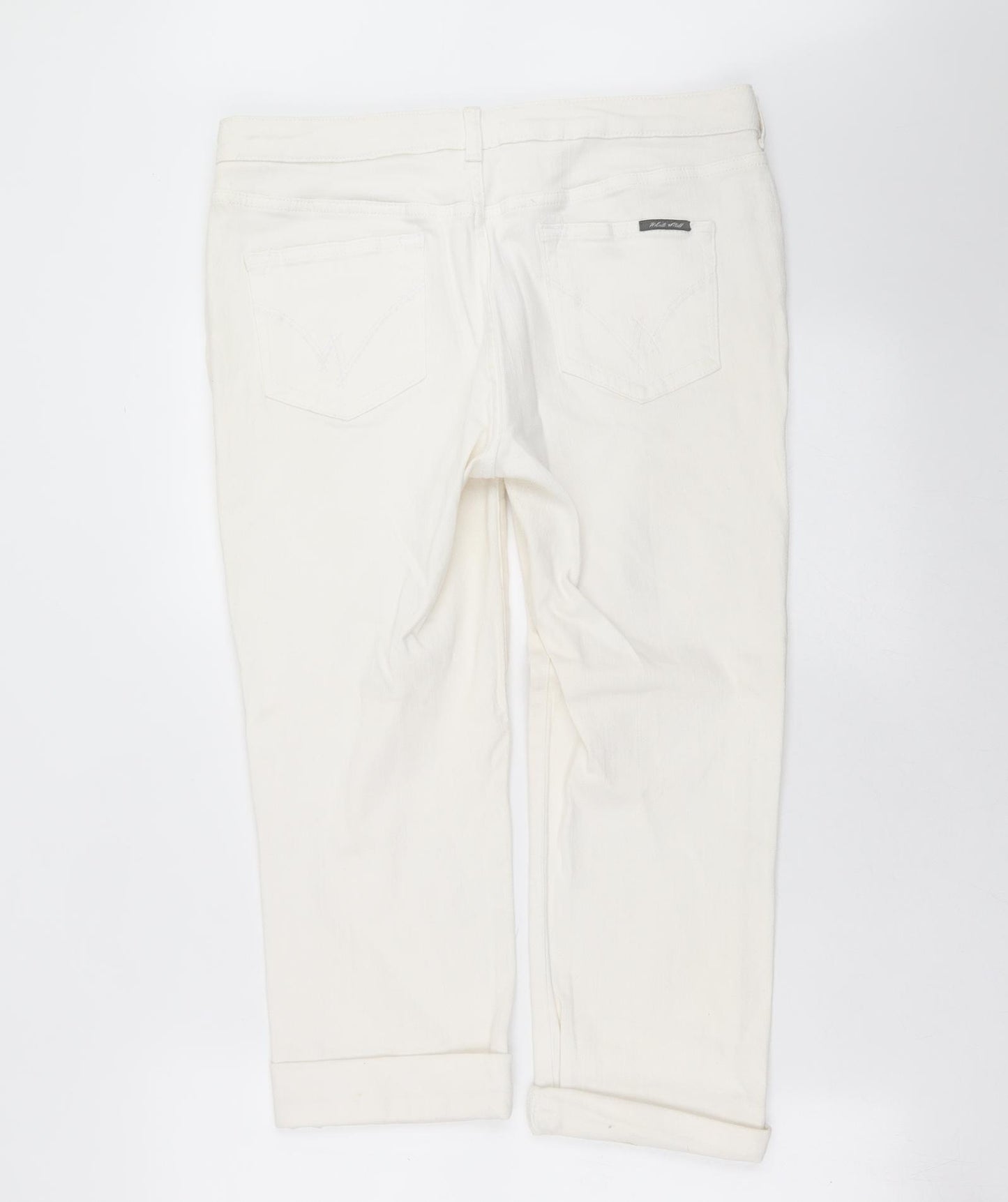 White Stuff Womens White  Denim Cropped Jeans Size 34 in L22 in