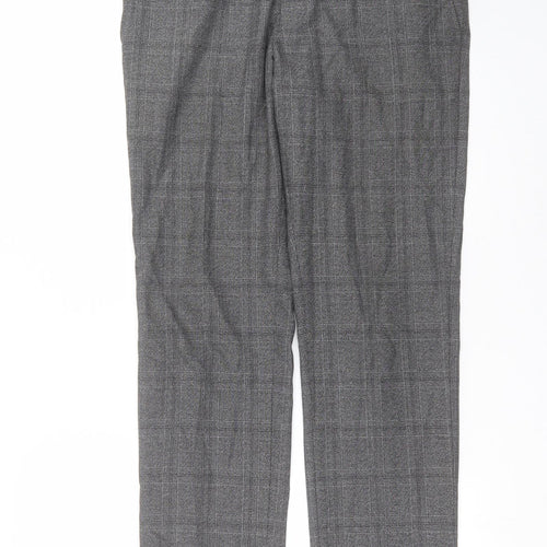 NEXT Mens Grey Check  Trousers  Size 32 in L29 in