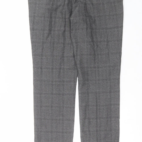 NEXT Mens Grey Check  Trousers  Size 32 in L29 in