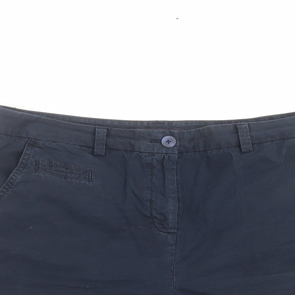 Marks and Spencer Womens Blue   Chino Shorts Size 14