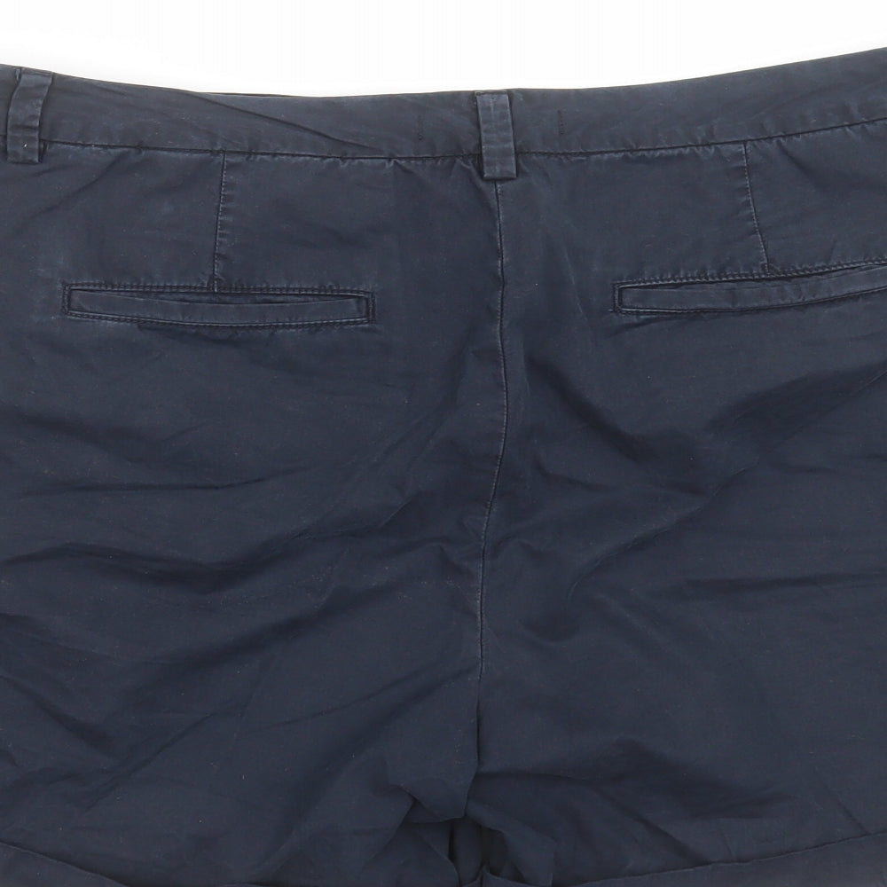 Marks and Spencer Womens Blue   Chino Shorts Size 14