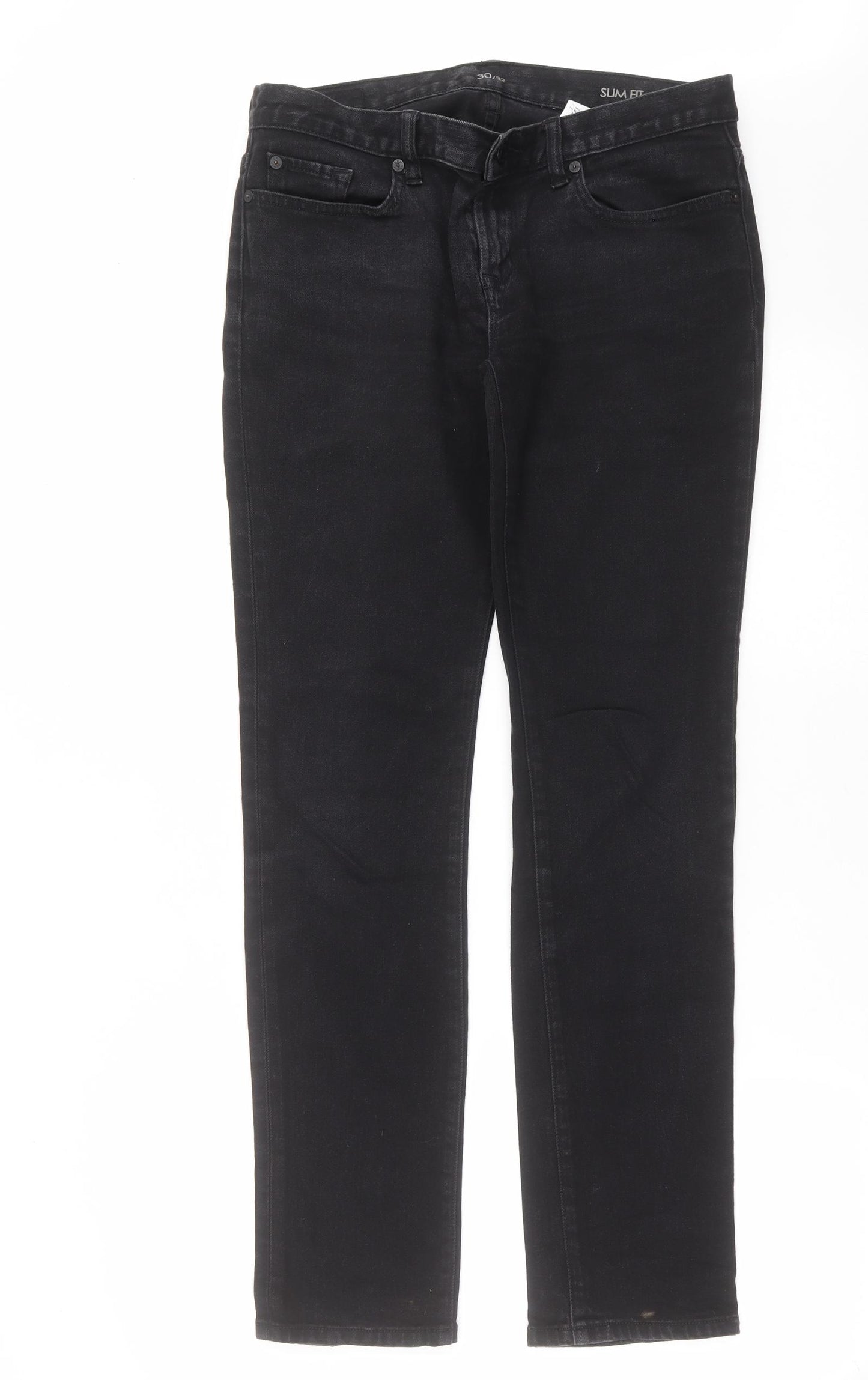 Preworn Mens Black  Denim Straight Jeans Size 30 in L32 in