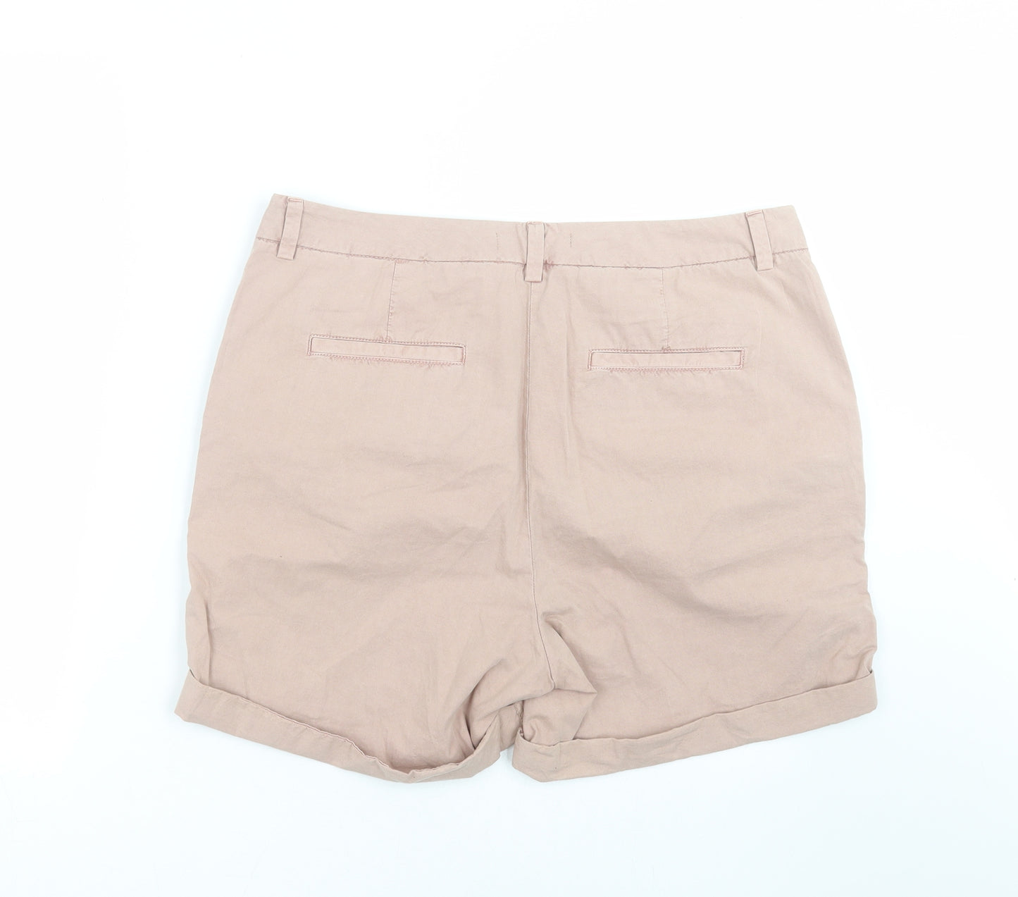 Marks and Spencer Womens Pink   Chino Shorts Size 14