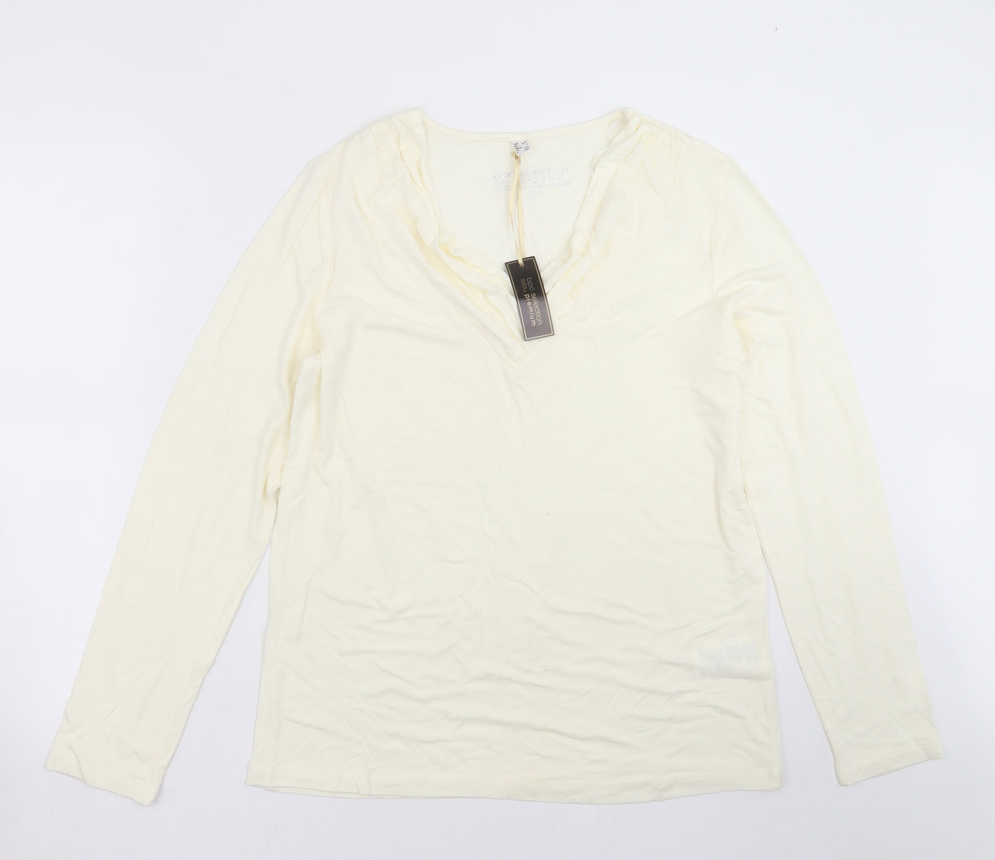 BCP Collection Womens Yellow   Basic T-Shirt Size M