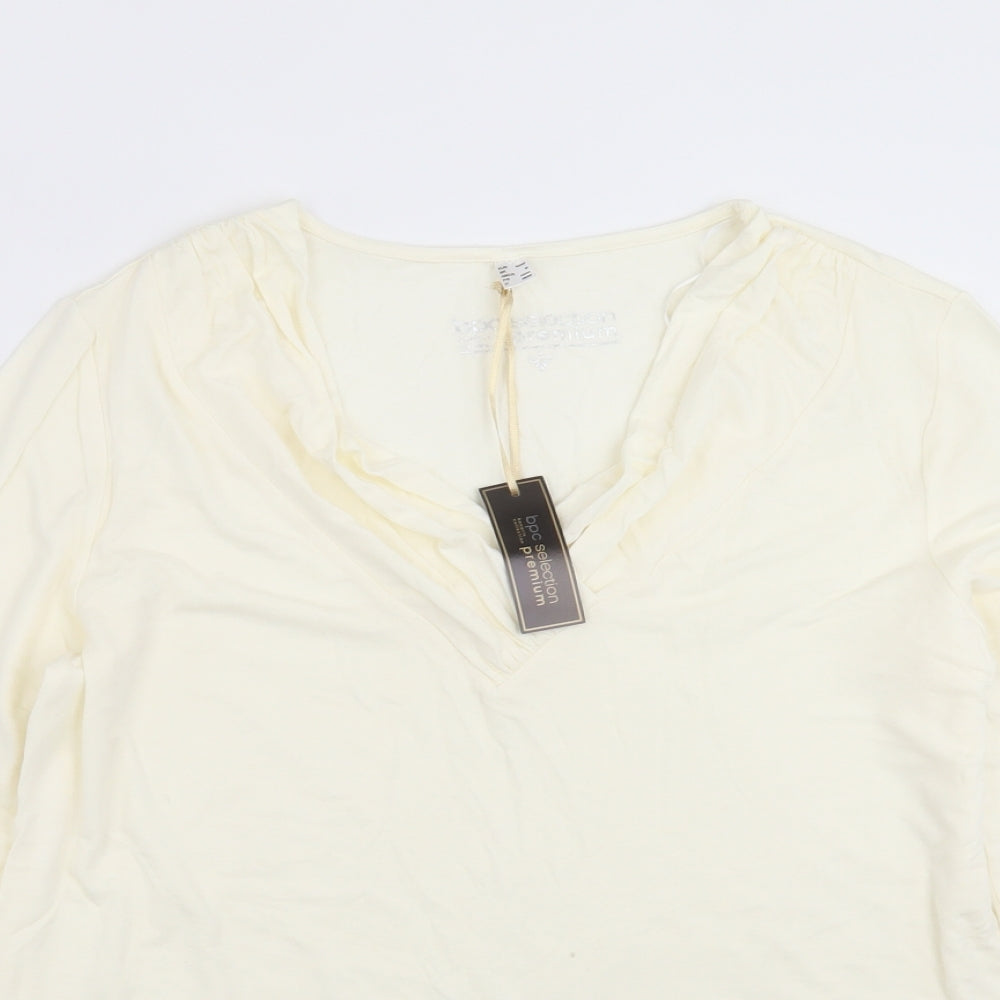 BCP Collection Womens Yellow   Basic T-Shirt Size M