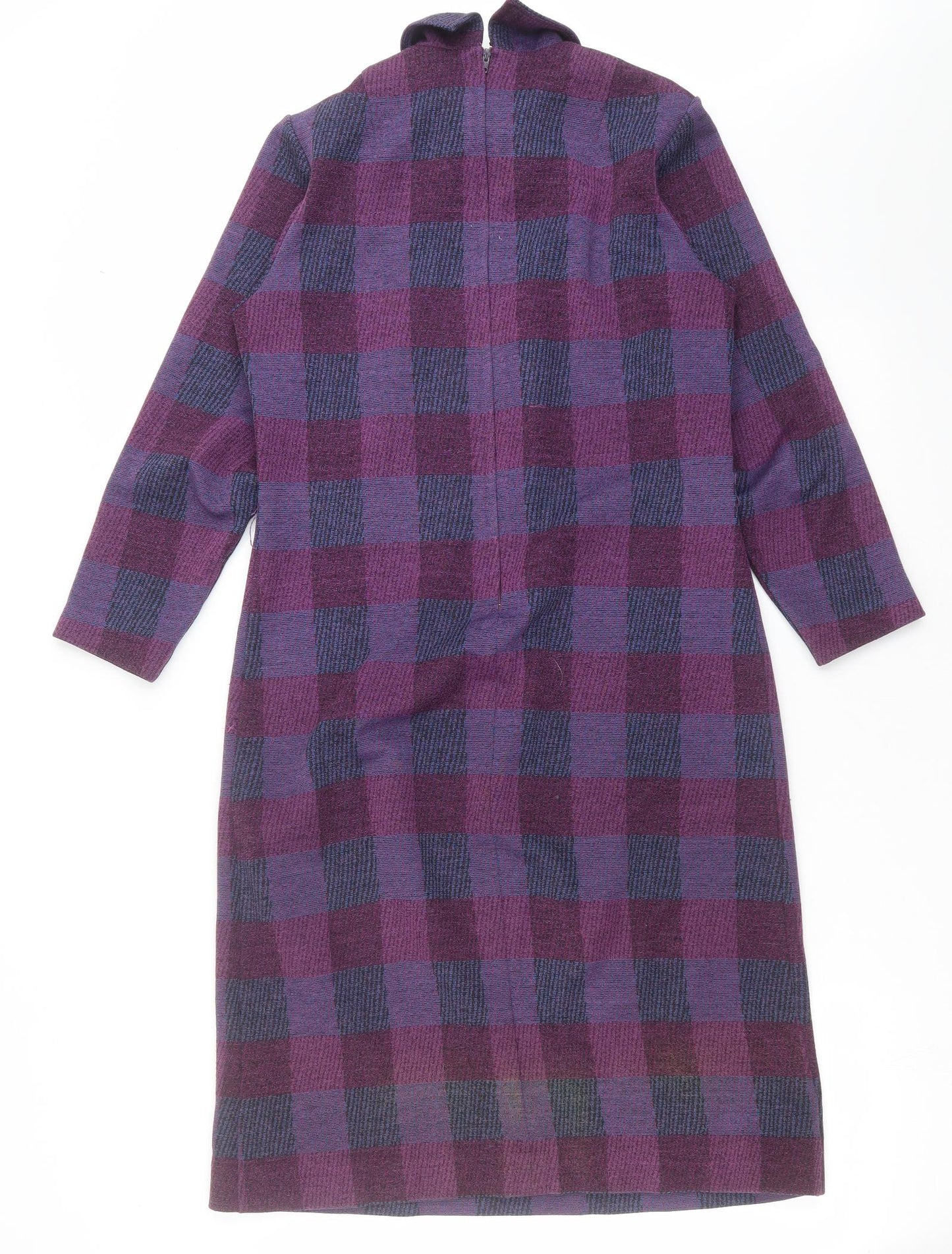 Gordon Wyatt Womens Purple Check  Shift  Size 14