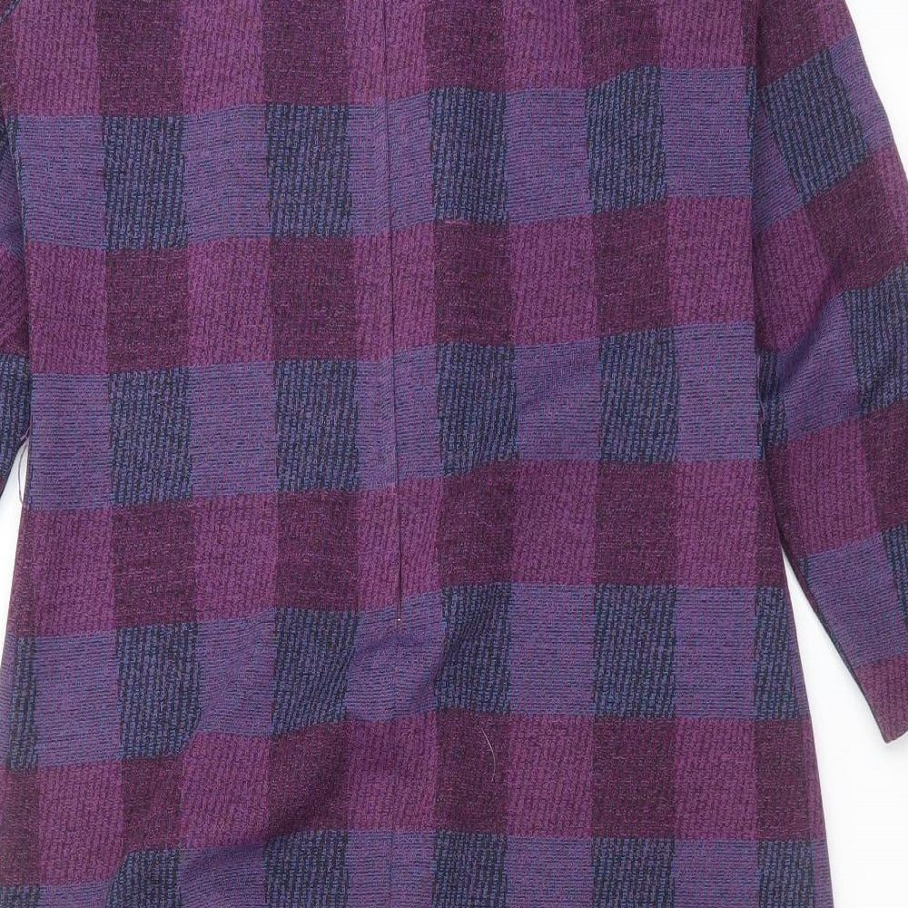 Gordon Wyatt Womens Purple Check  Shift  Size 14