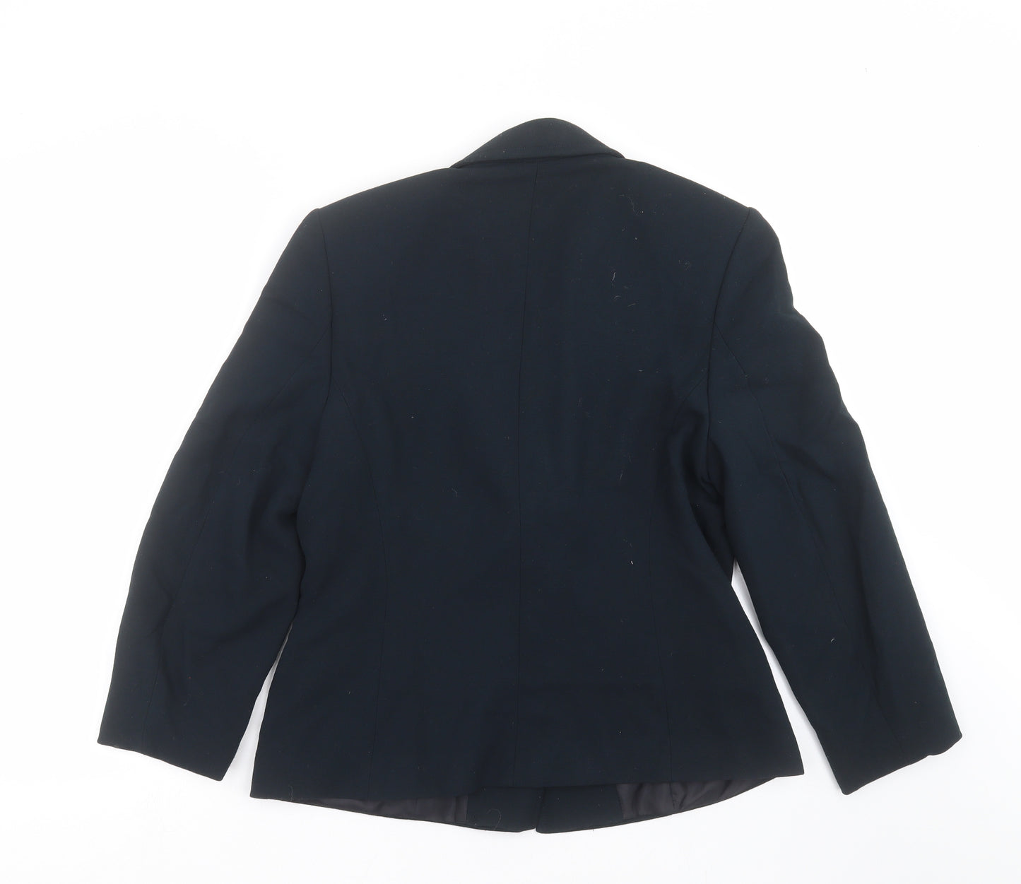 Preworn Womens Blue   Jacket Suit Jacket Size 14
