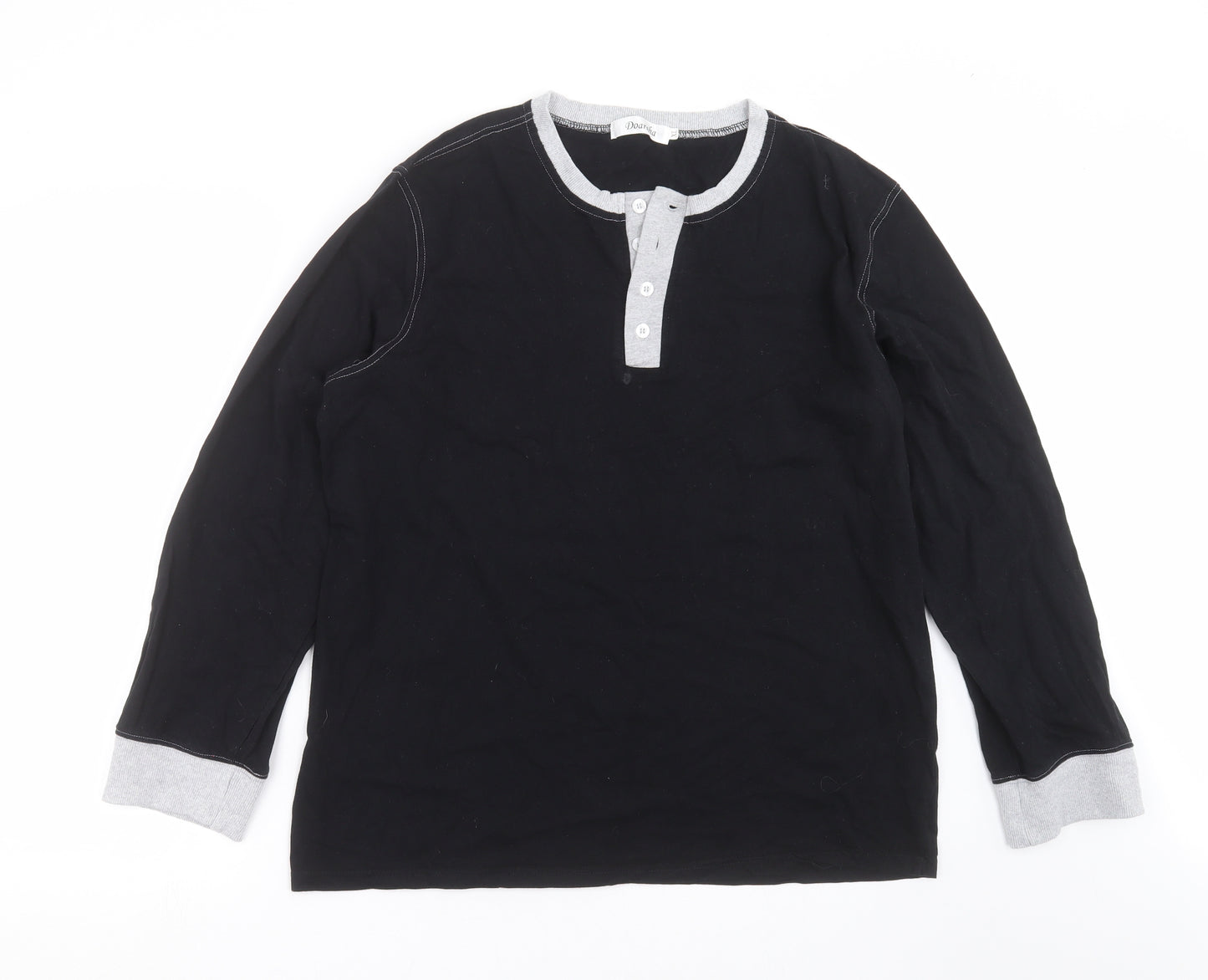 doaraha Mens Black Solid   Pyjama Top Size XL