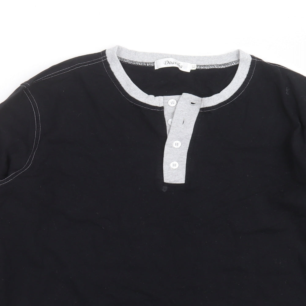 doaraha Mens Black Solid   Pyjama Top Size XL