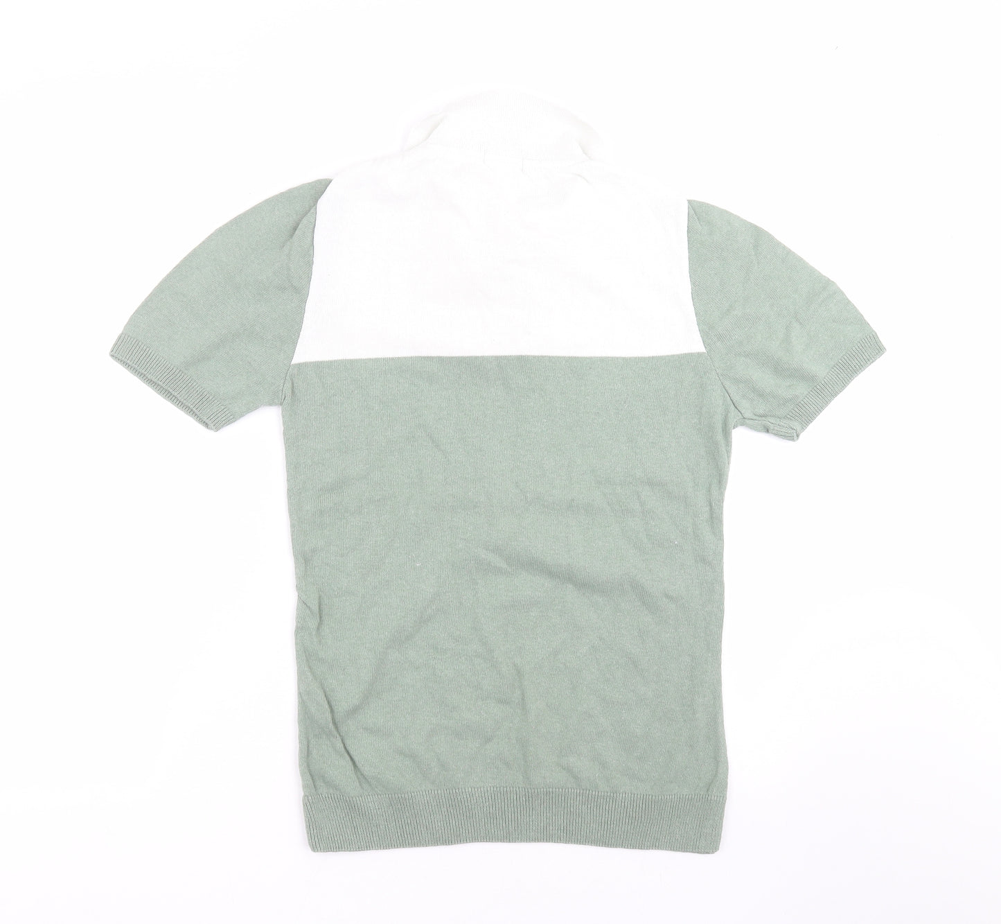 BOOHOO MAN Mens Green  Knit  Polo Size M