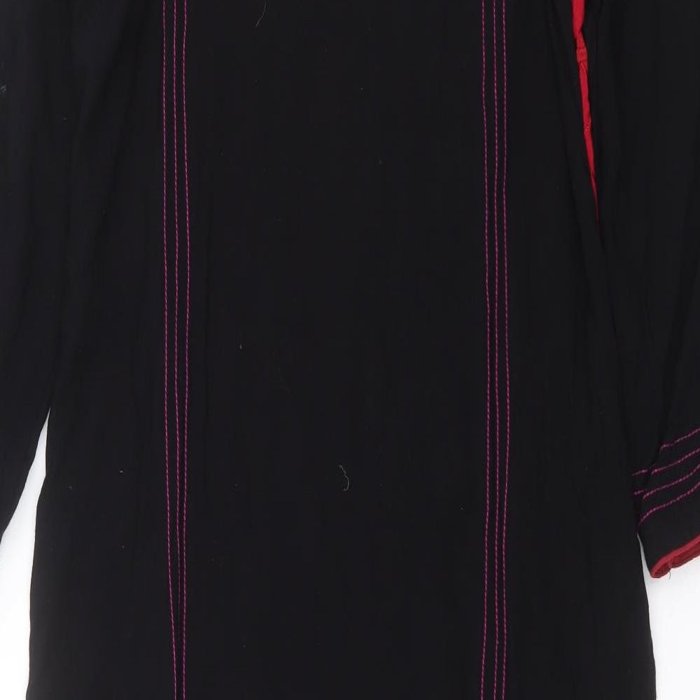 Bushra Khan Womens Red Geometric  Shift  Size M
