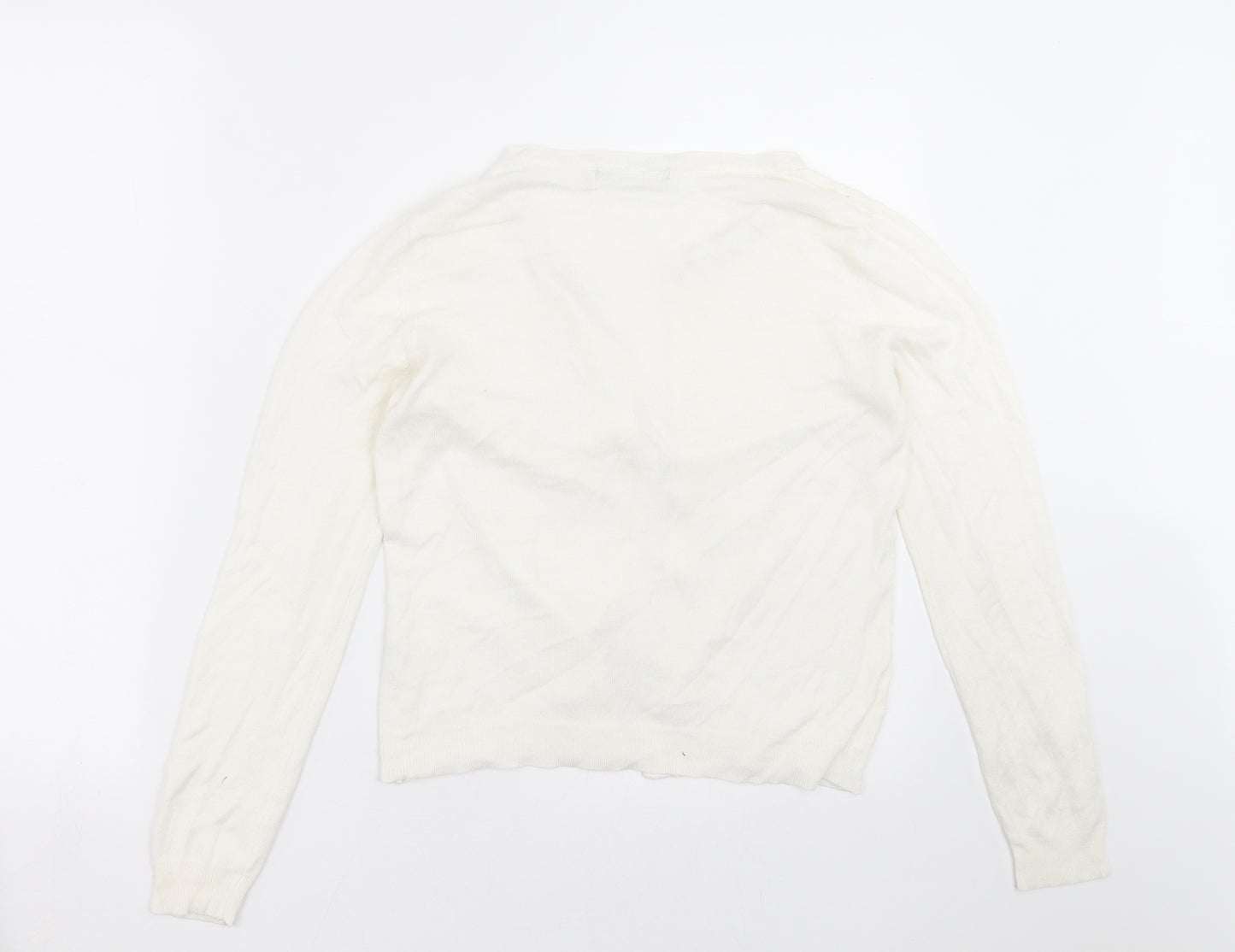 Primark Womens Ivory  Knit Cardigan Jumper Size 10