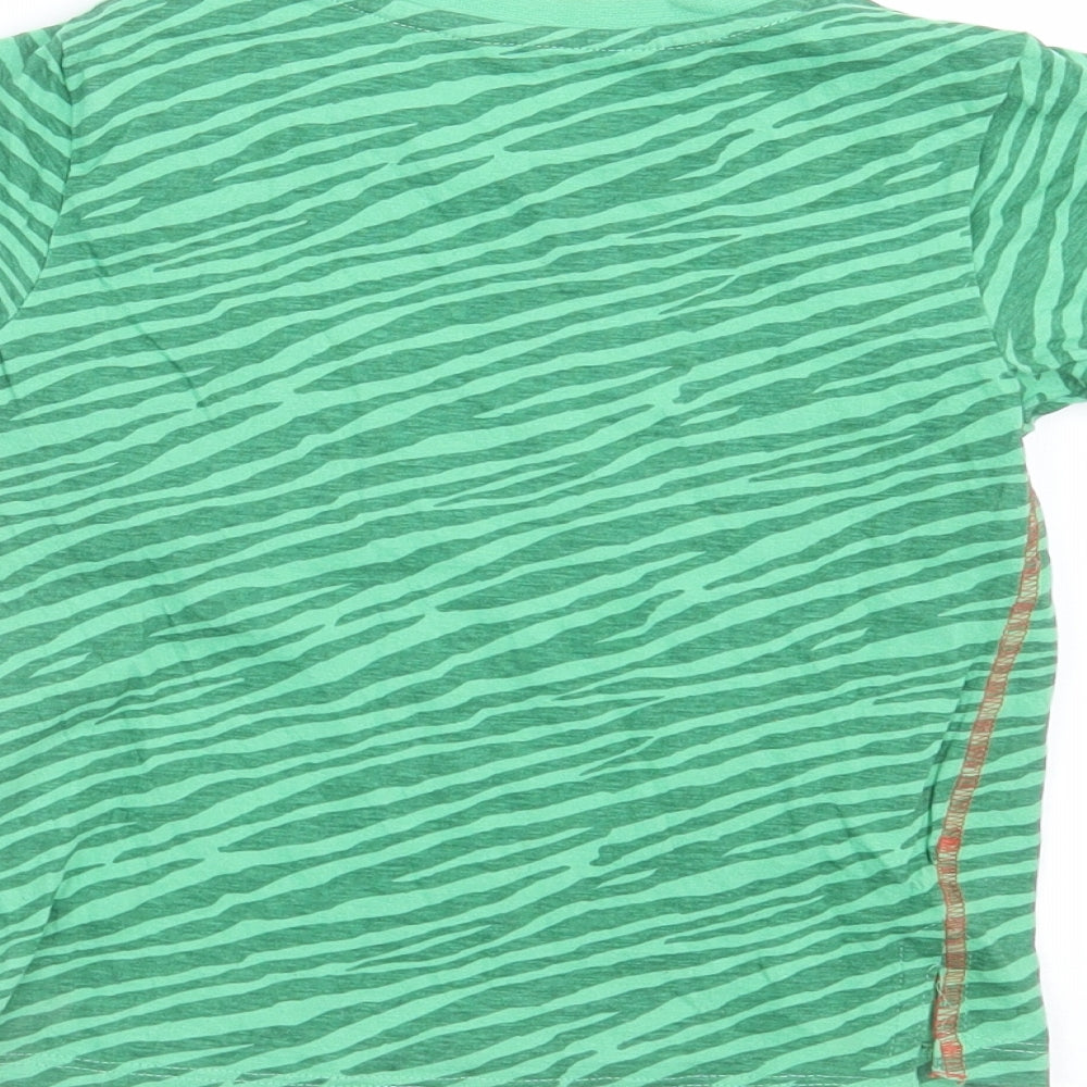 pep&Co Boys Green Animal Print  Basic T-Shirt Size 3-4 Years  - dinosaur