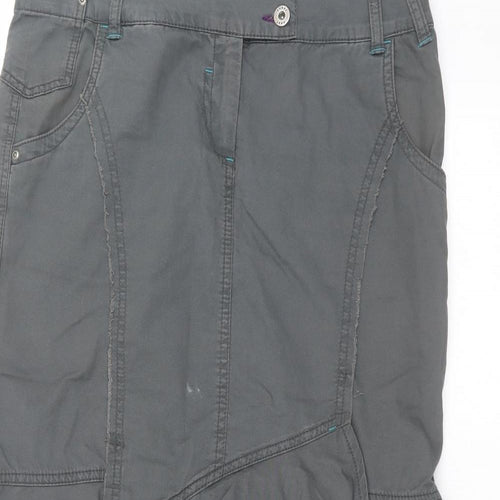 NEXT Womens Grey  Denim Trumpet Skirt Size 12