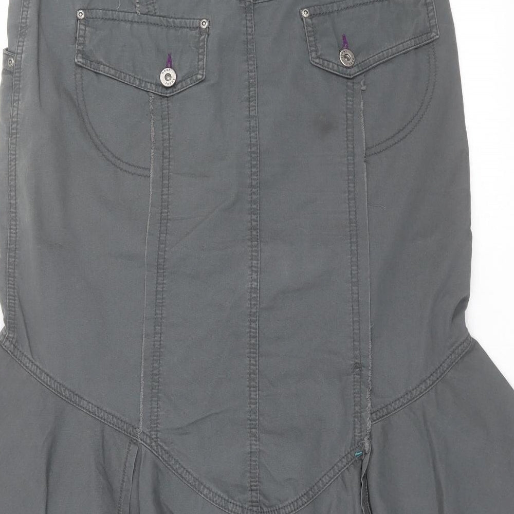 NEXT Womens Grey  Denim Trumpet Skirt Size 12