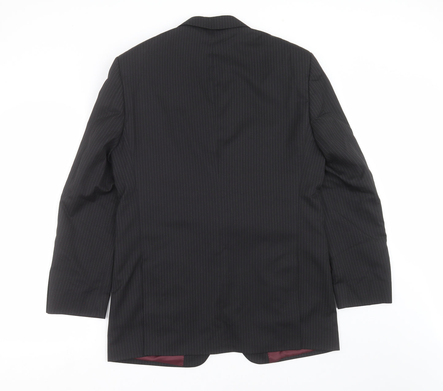 Marks and Spencer Mens Black Striped  Jacket Suit Jacket Size 40