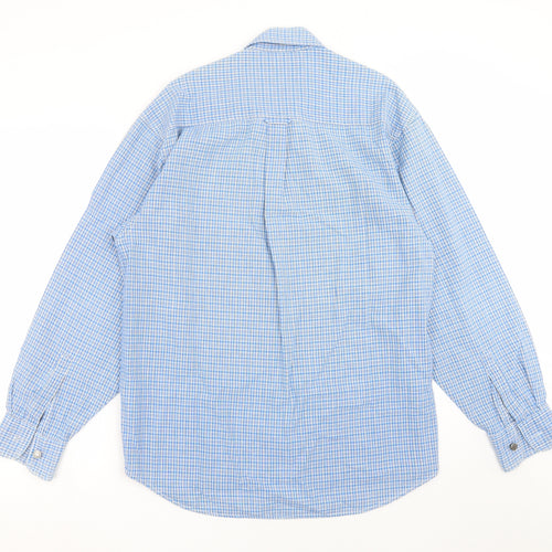 Moto Jeanswear Mens Blue Check   Button-Up Size M