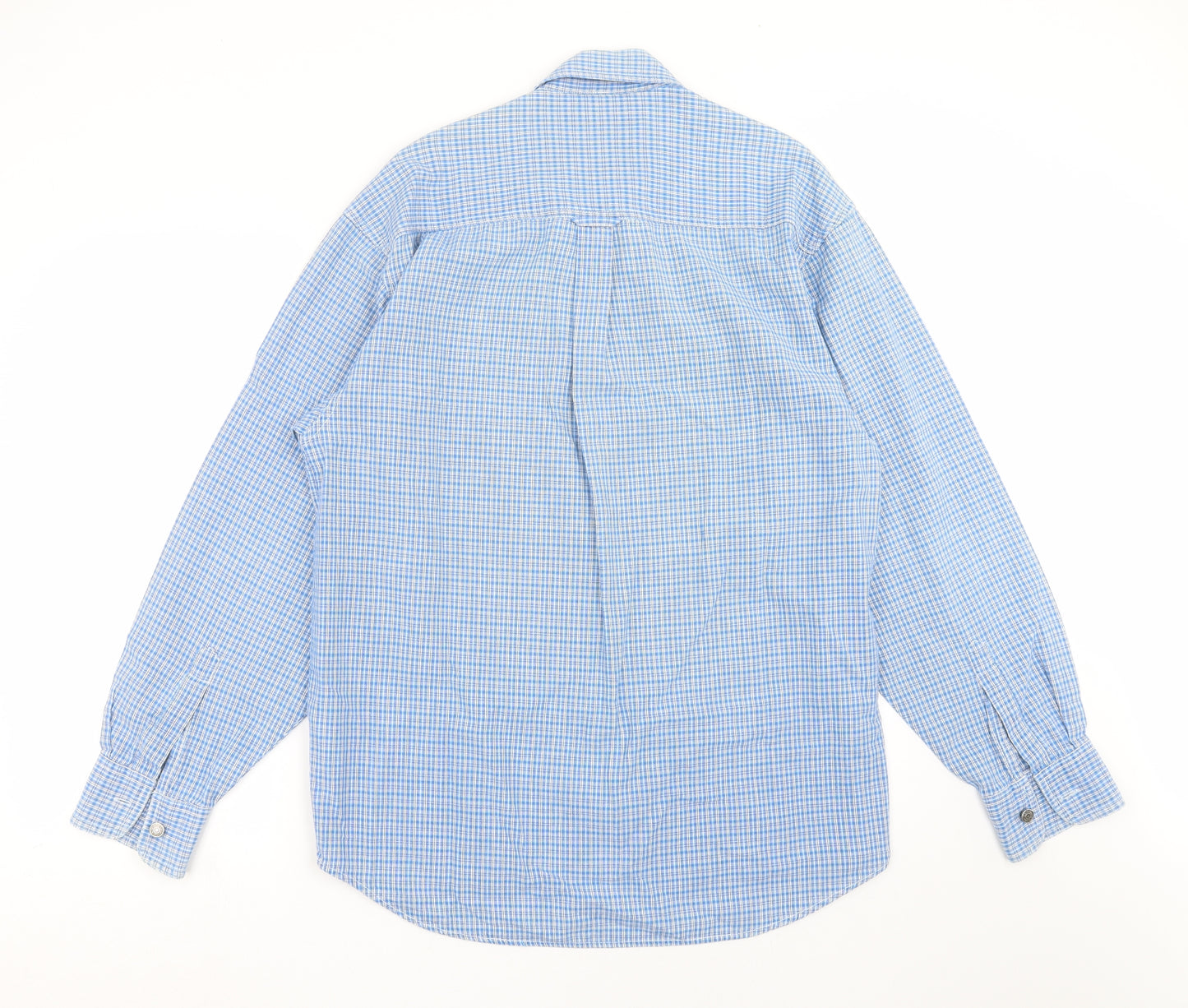 Moto Jeanswear Mens Blue Check   Button-Up Size M