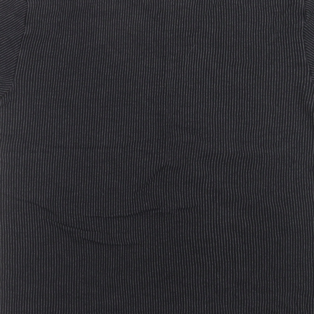 Marks and Spencer Mens Black Striped   T-Shirt Size L