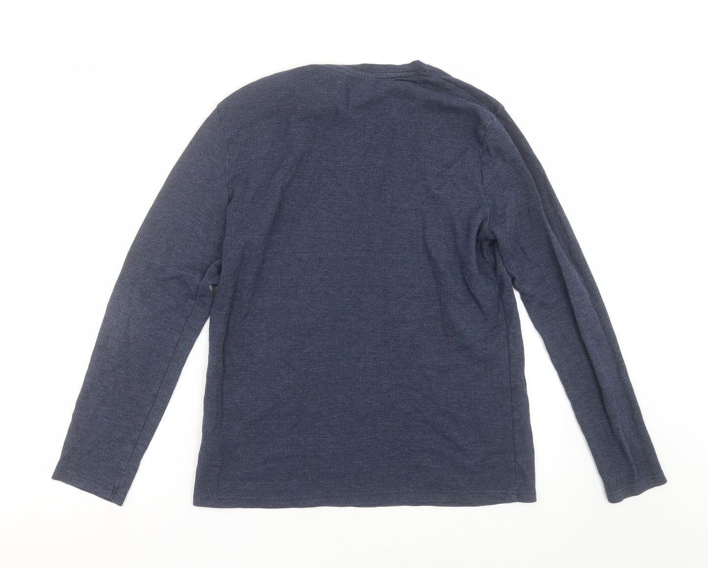 F&F Mens Blue Solid   Pyjama Top Size M