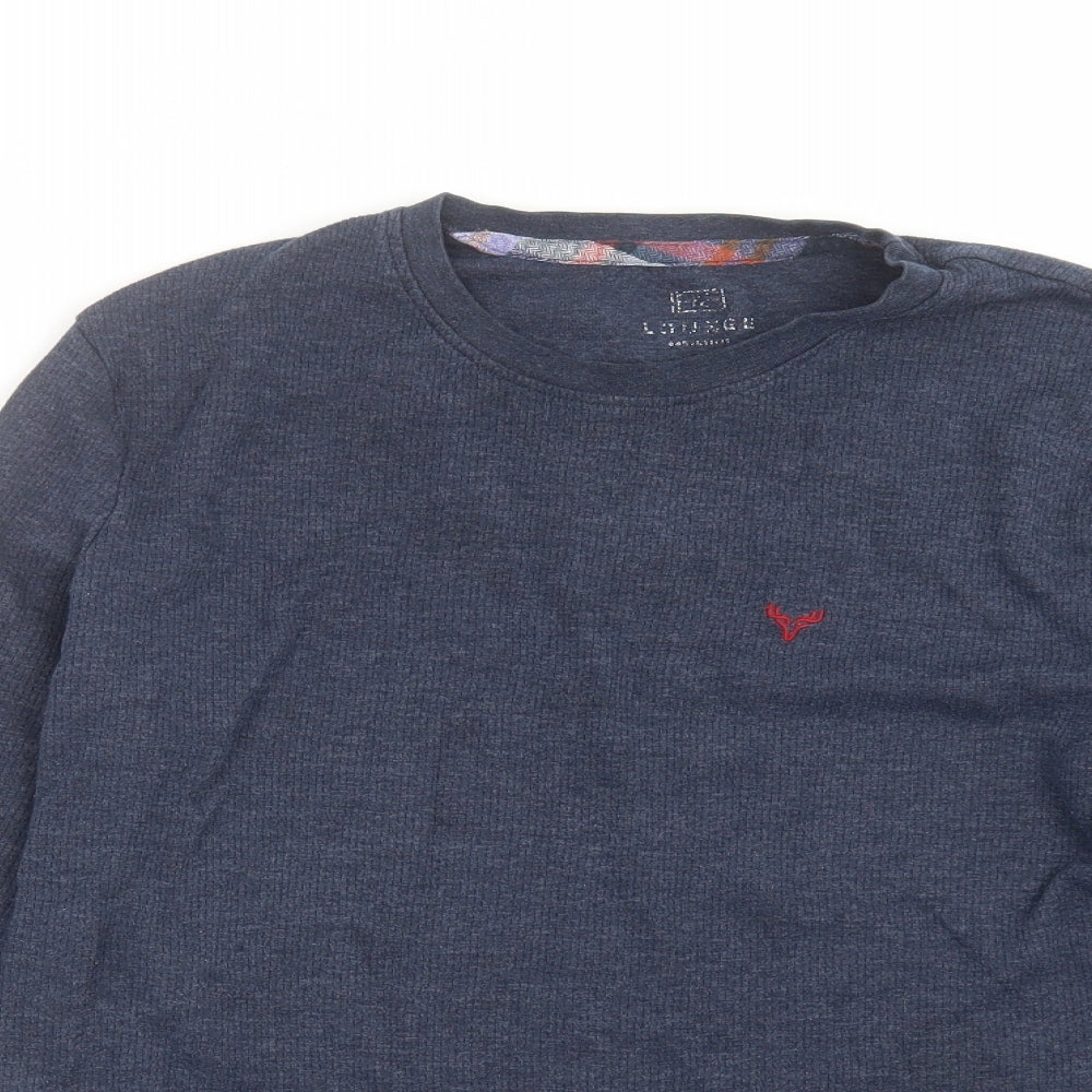 F&F Mens Blue Solid   Pyjama Top Size M