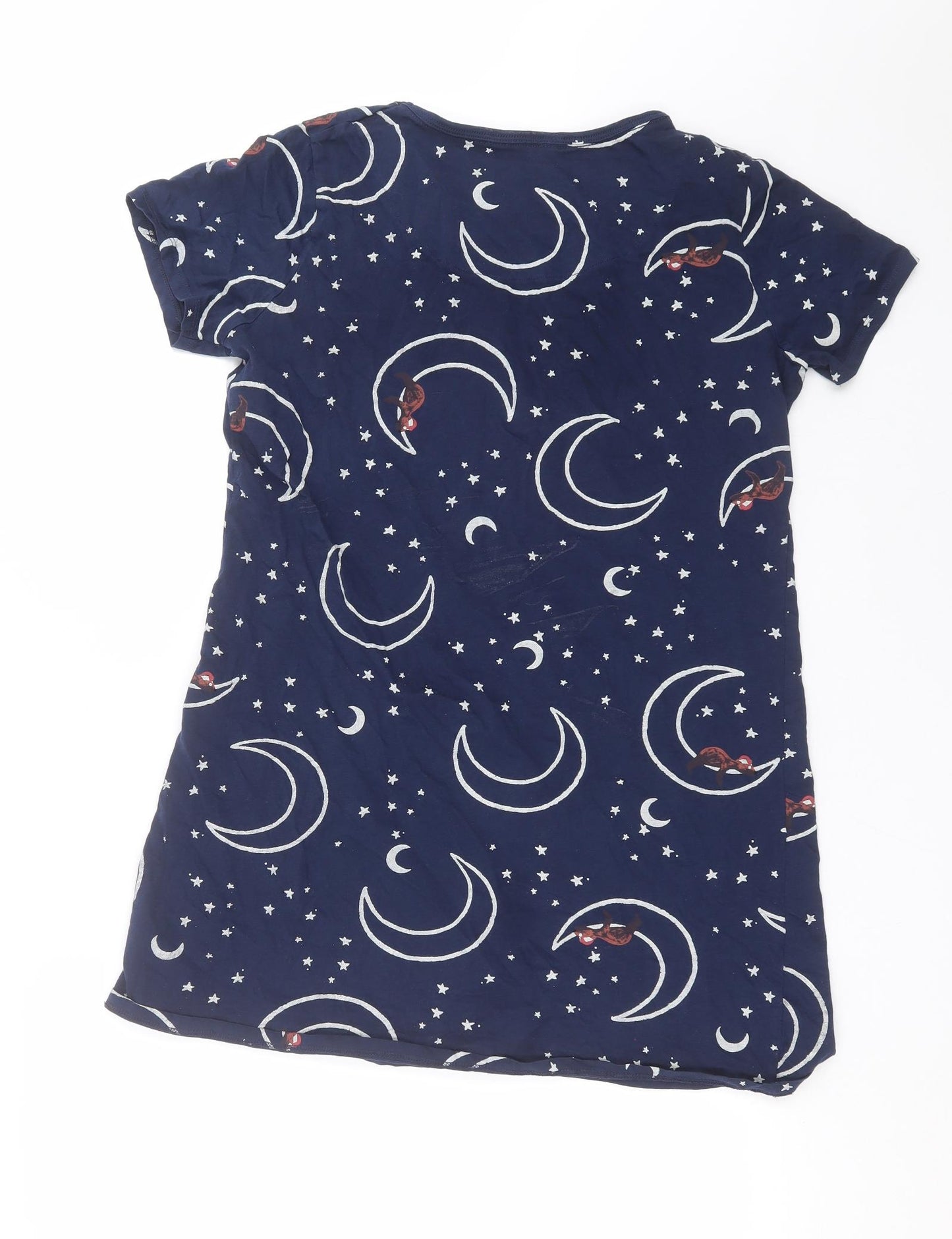 Marks and Spencer Womens Blue   Top Nightshirt Size 12  - Moon and Stars