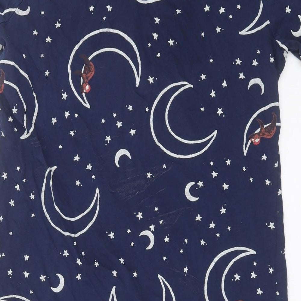 Marks and Spencer Womens Blue   Top Nightshirt Size 12  - Moon and Stars
