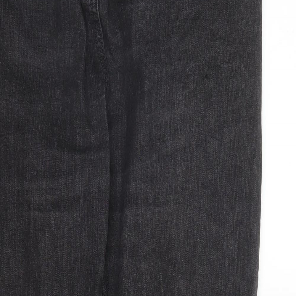 M&S Womens Grey  Denim Bootcut Jeans Size 14 L30 in