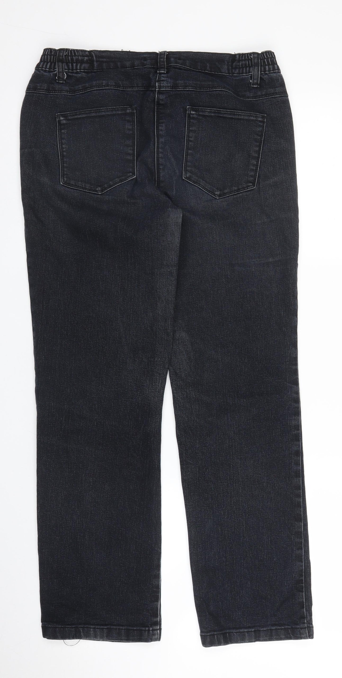 Preworn Womens Black  Denim Skinny Jeans Size 10 L25 in