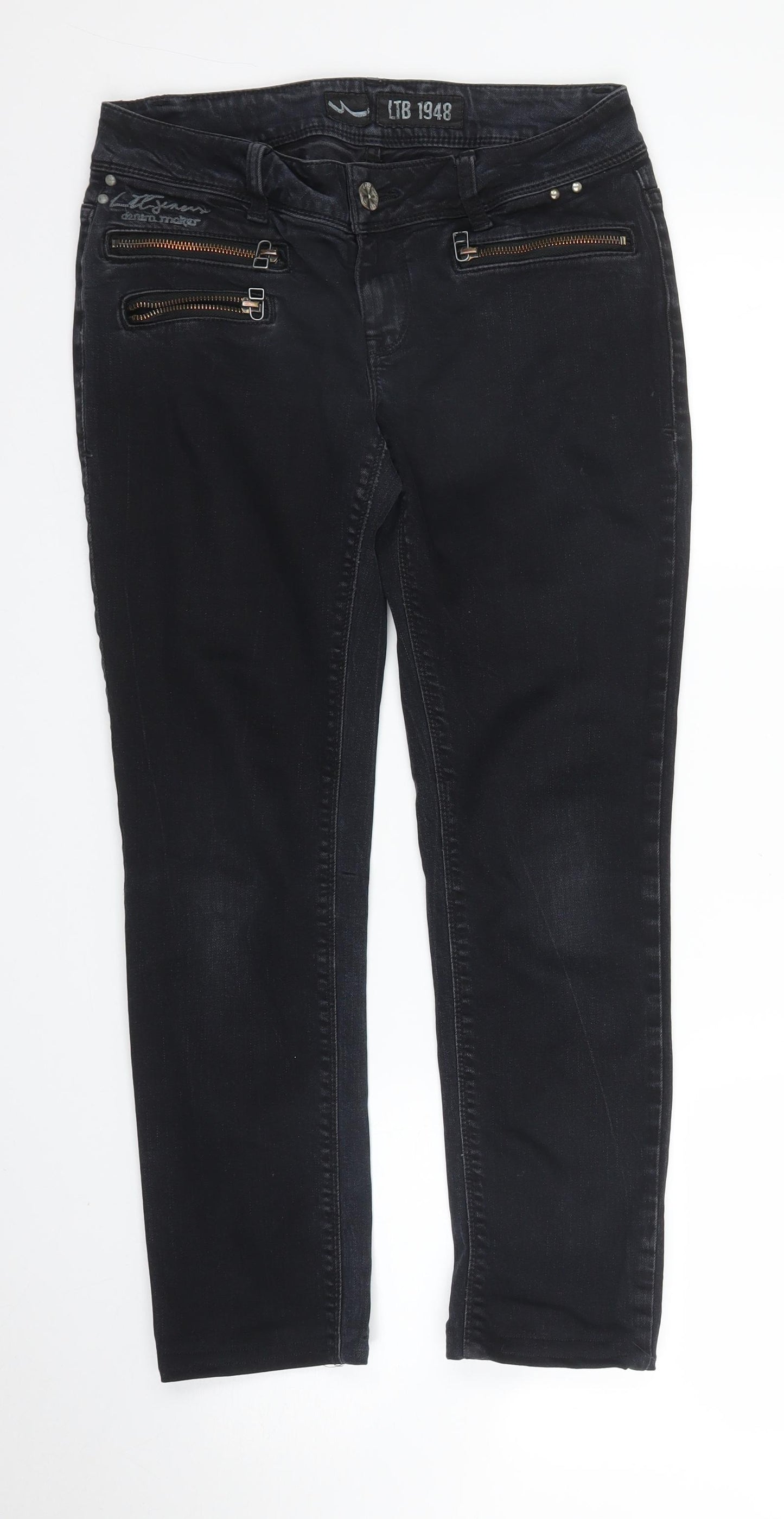 LTB 1948 Womens Black  Denim Straight Jeans Size 28 in L26 in