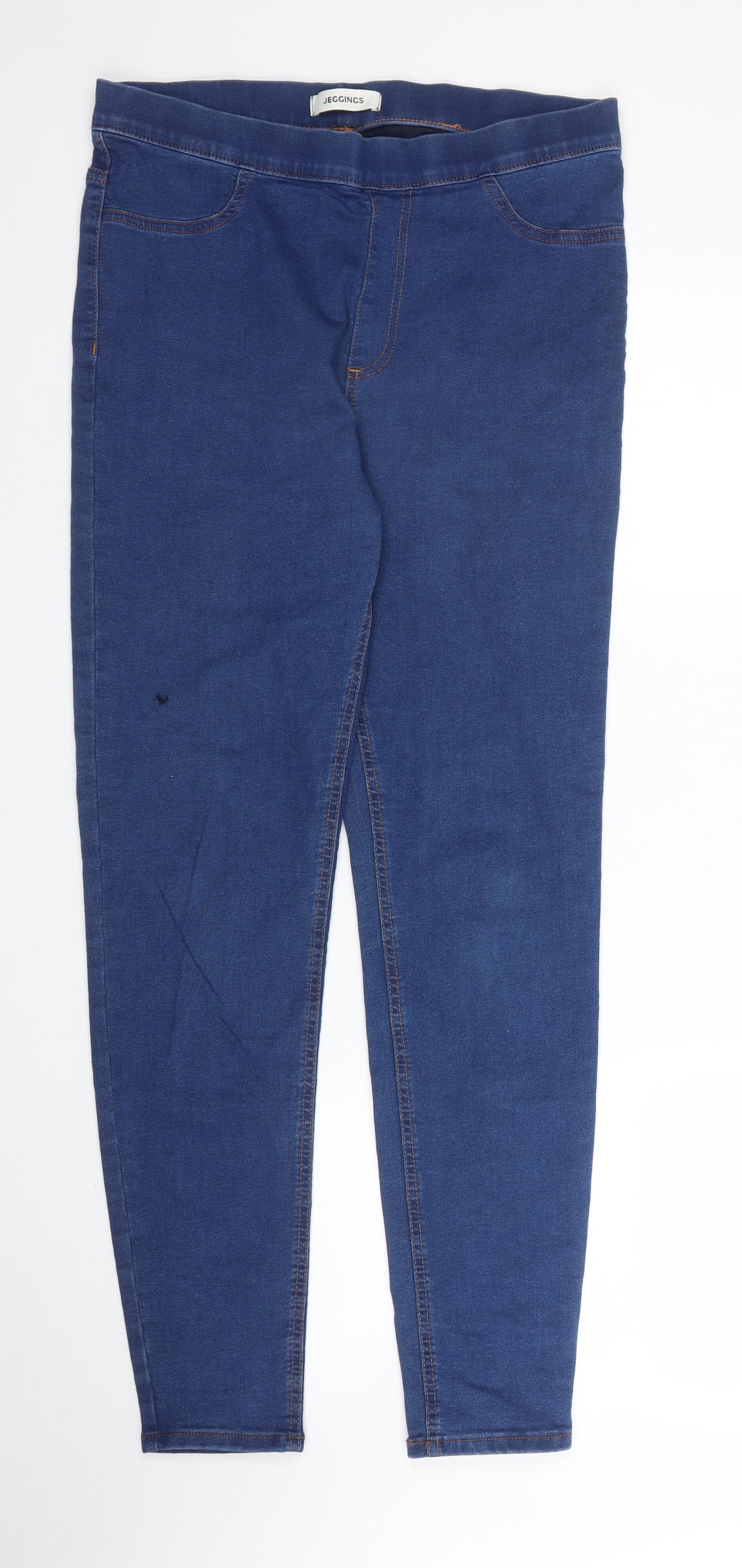 M&S Womens Blue  Denim Jegging Jeans Size 14 L28 in
