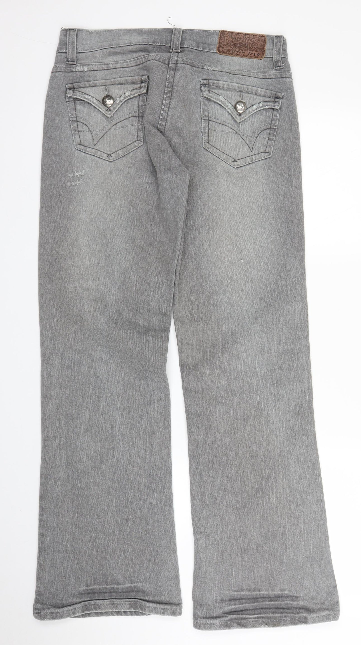 Foxy Womens Grey  Denim Bootcut Jeans Size 12 L30 in