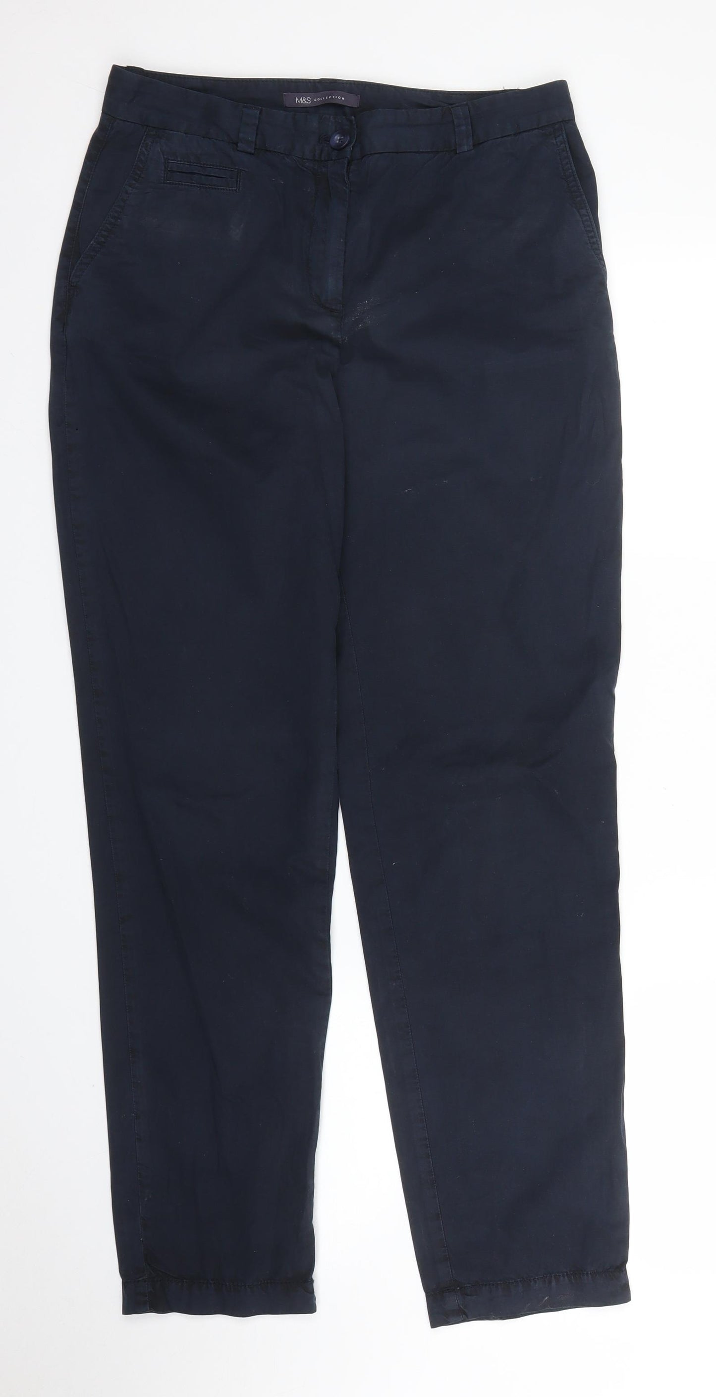 M&S Womens Blue   Carpenter Trousers Size 8 L29 in