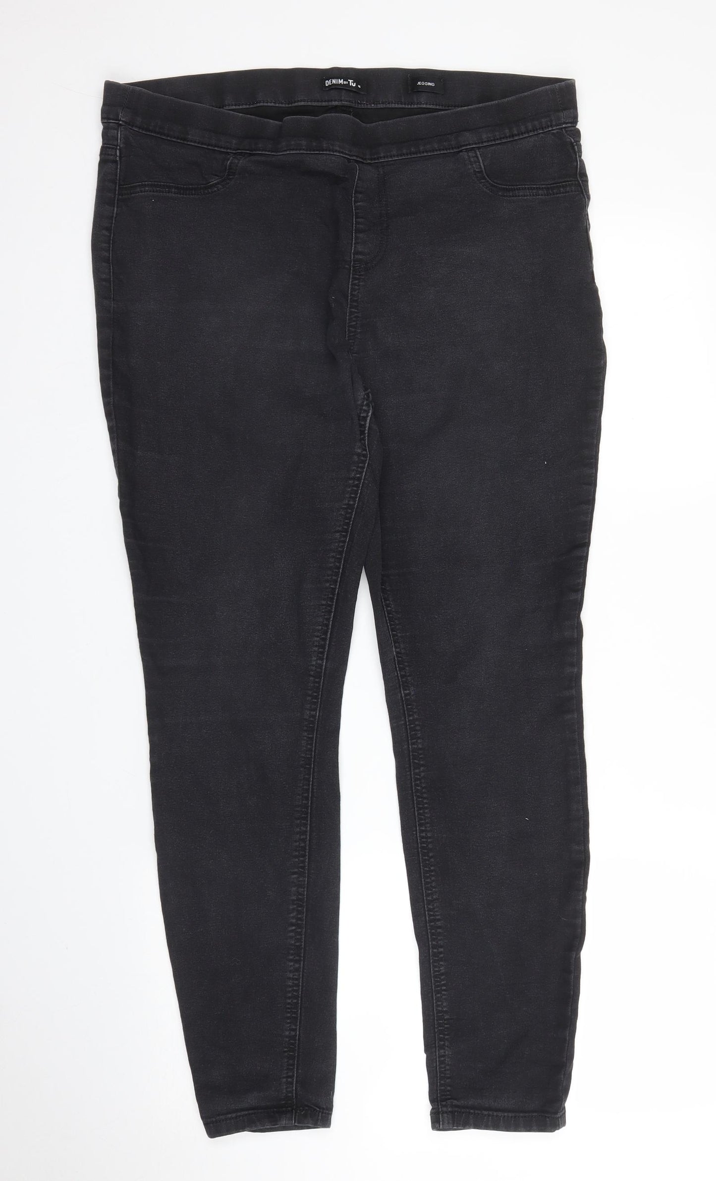 TU Womens Black  Denim Skinny Jeans Size 16 L28 in