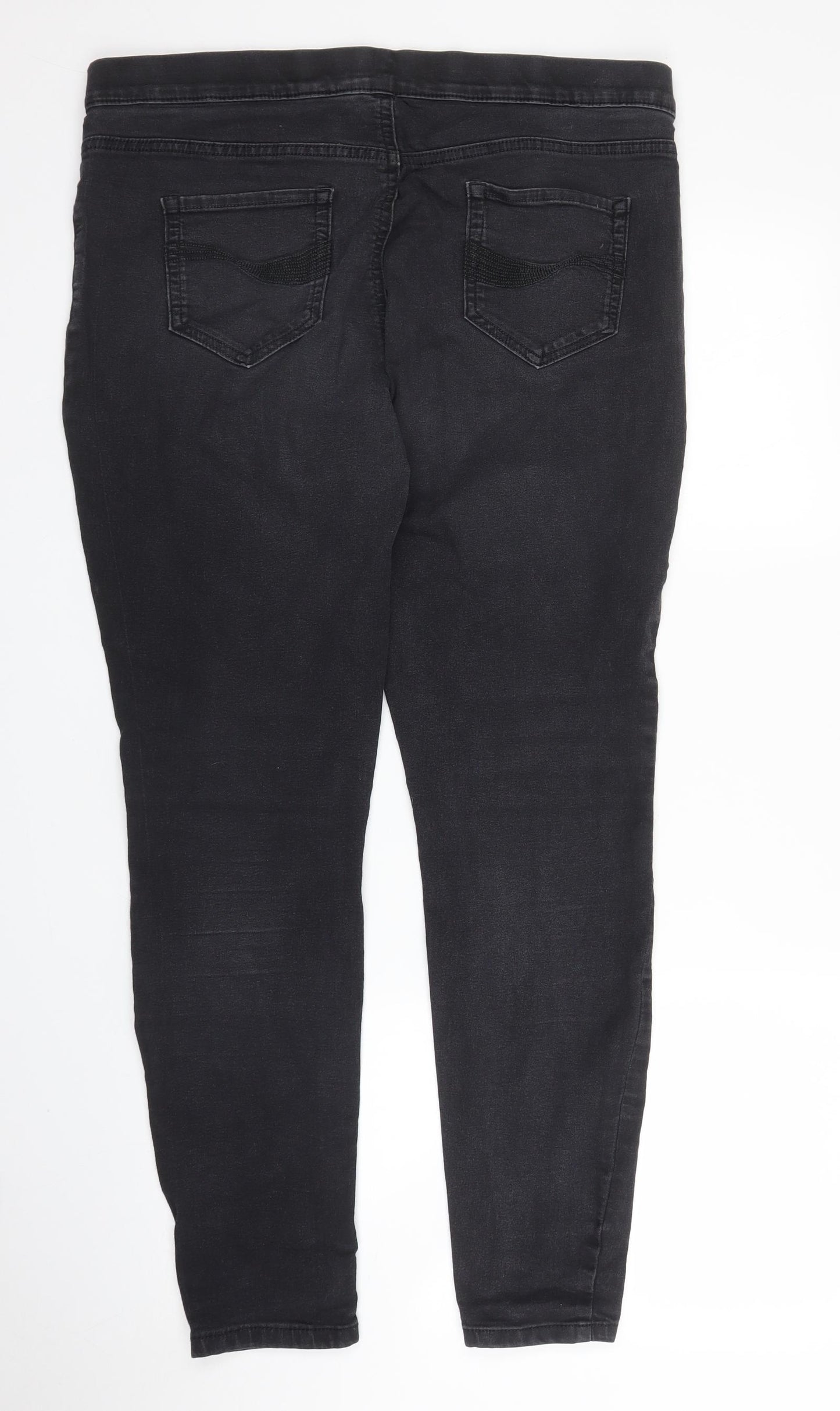 TU Womens Black  Denim Skinny Jeans Size 16 L28 in