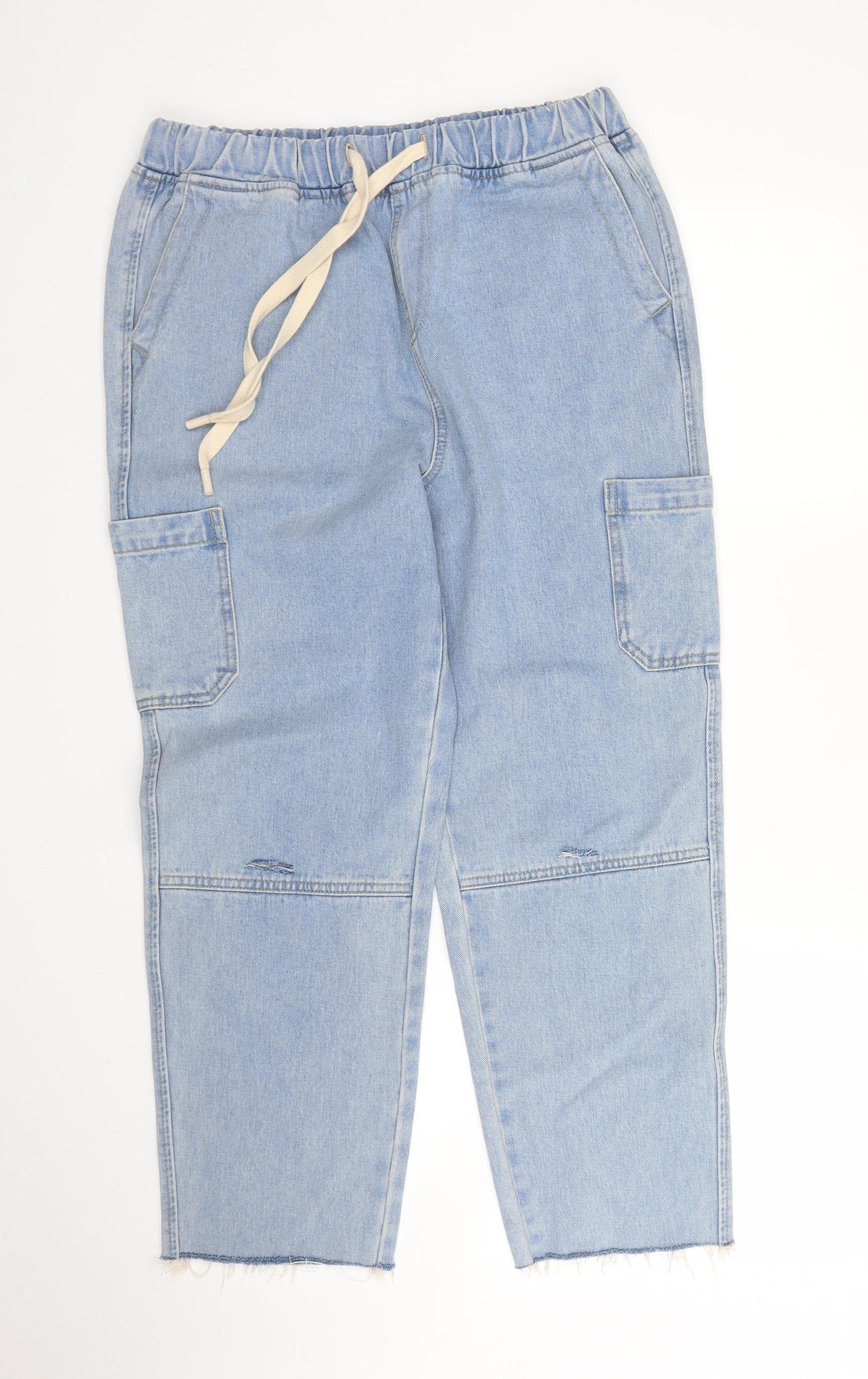 TU Womens Blue  Denim Capri Jeans Size 12 L24 in