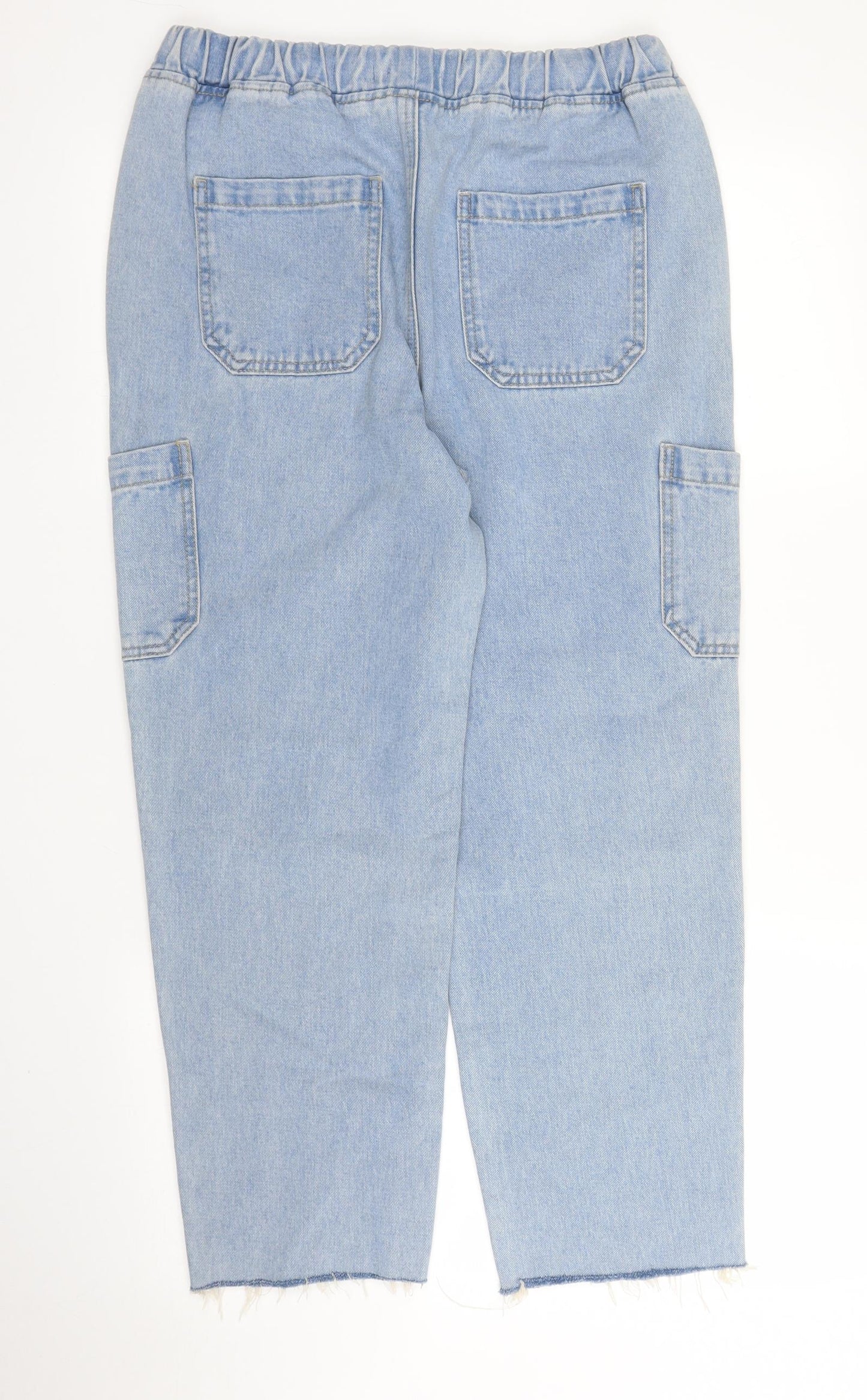 TU Womens Blue  Denim Capri Jeans Size 12 L24 in