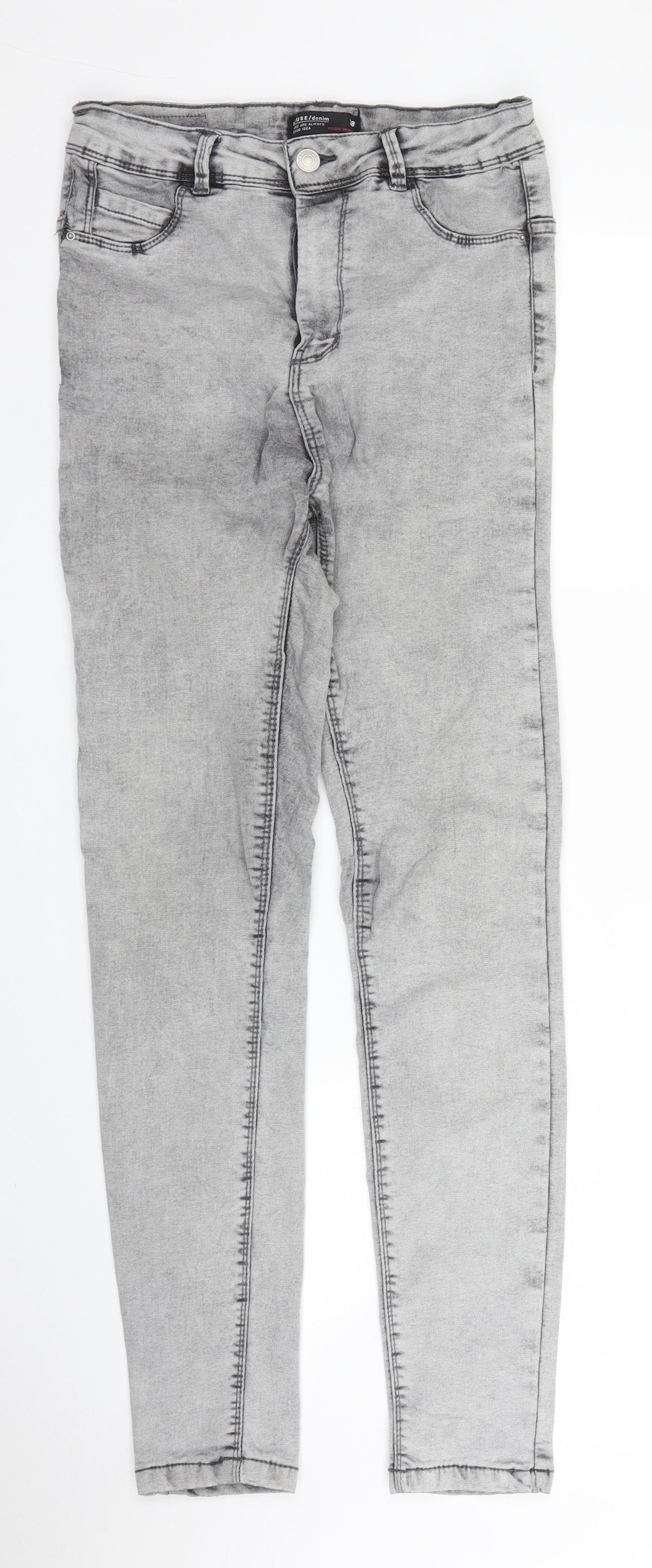 House Denim Womens Grey  Denim Jegging Jeans Size 10 L27 in