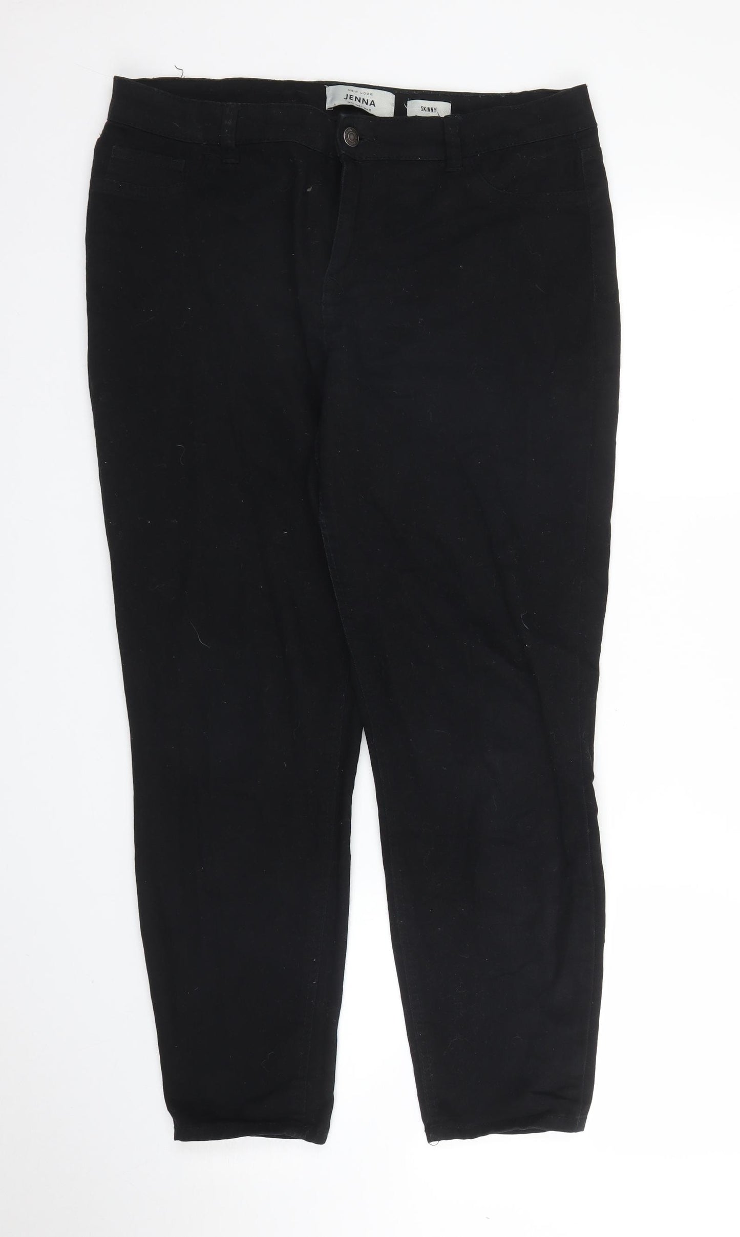 New Look Womens Black  Denim Skinny Jeans Size 14 L26 in