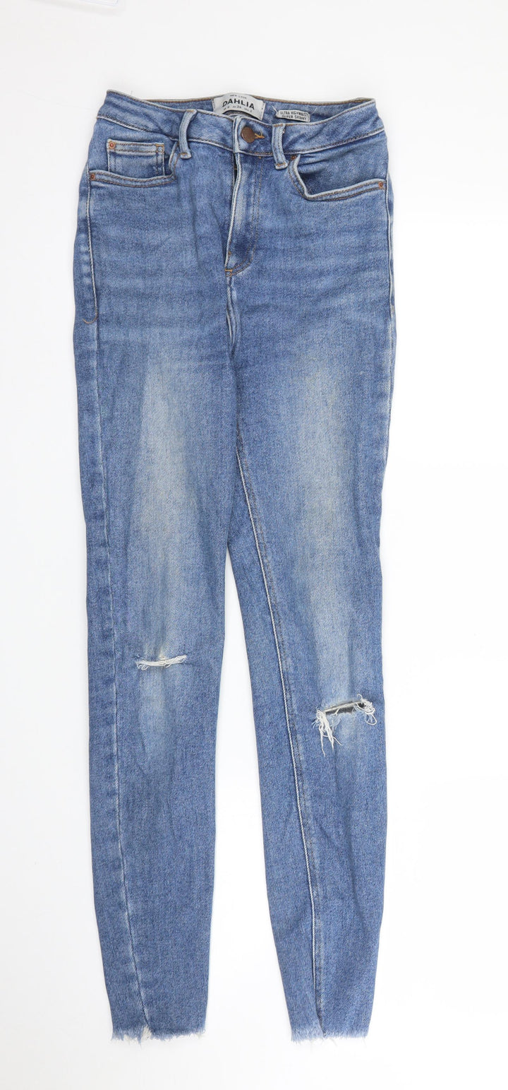New Look Womens Blue Denim Skinny Jeans Size 6 L27 in