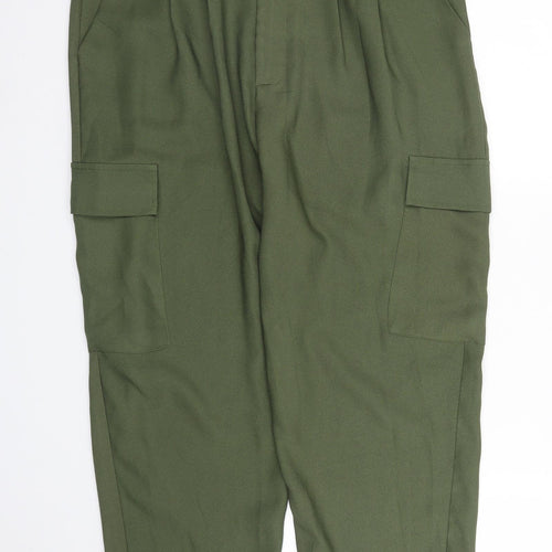 Quiz Womens Green   Carrot Trousers Size 12 L25 in
