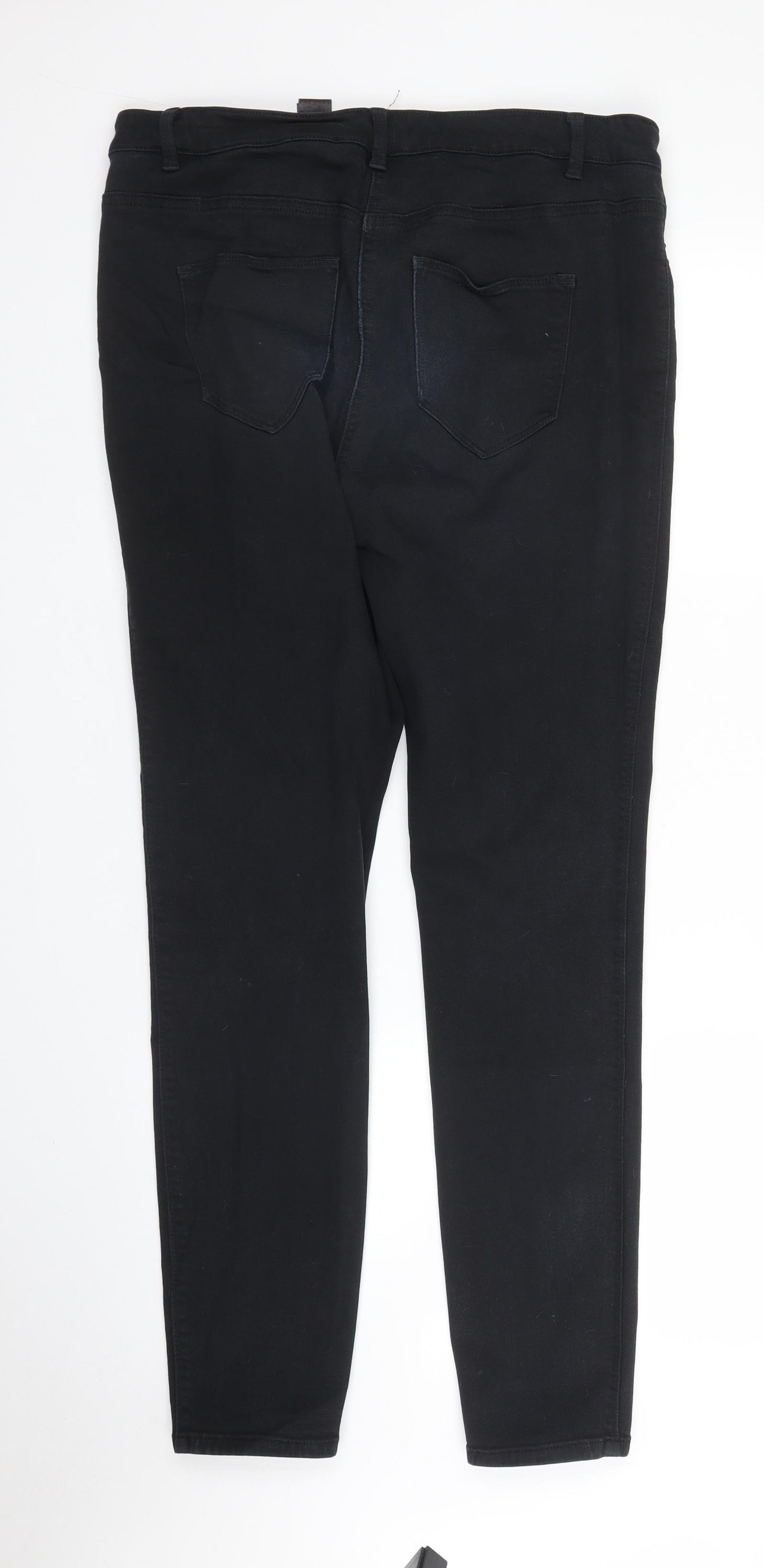 NEXT Womens Black  Denim Skinny Jeans Size 16 L29 in