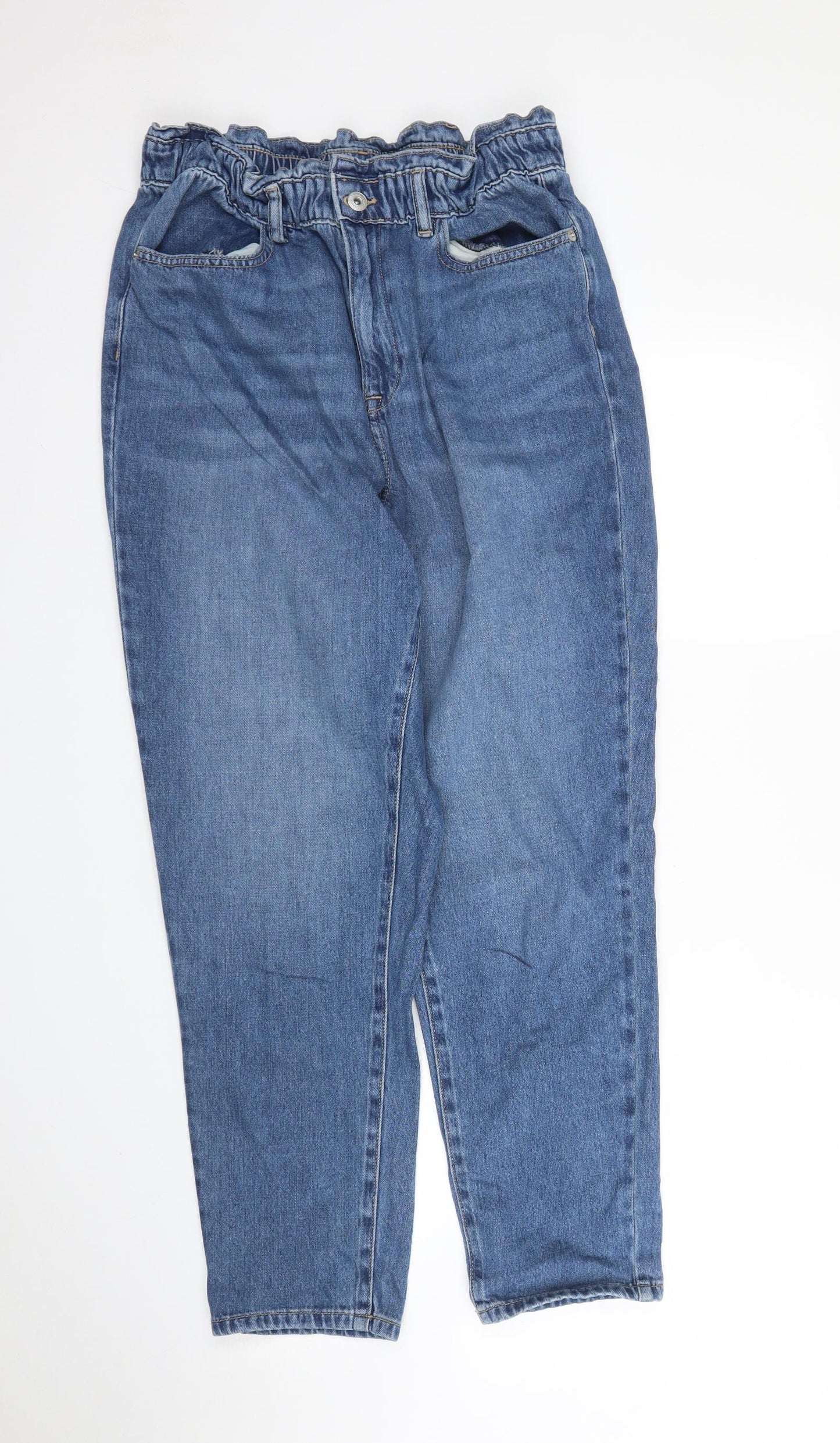 F&F Womens Blue  Denim Mom Jeans Size 14 L27 in