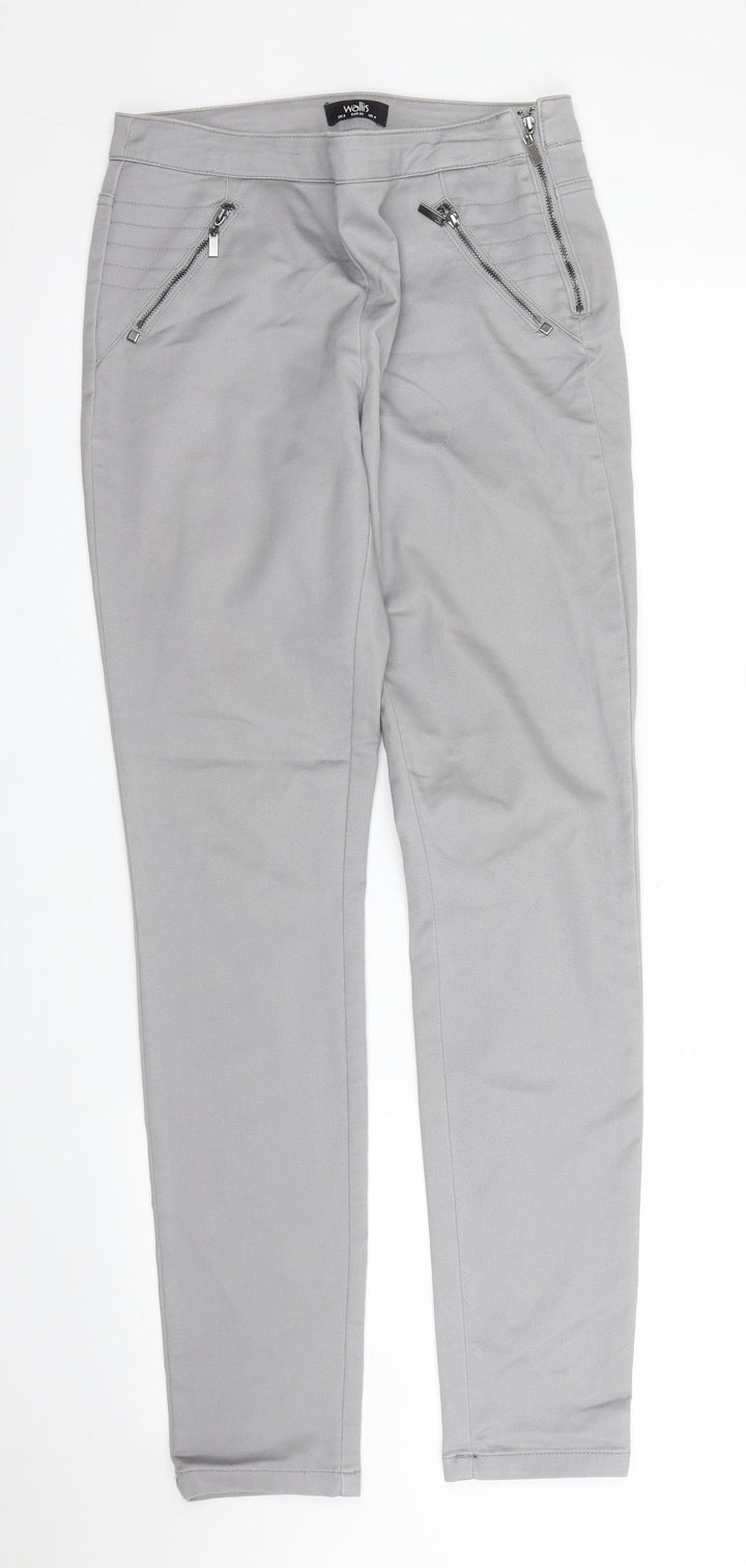 Wallis Womens Grey Skinny Jeans Size 8 L31 in