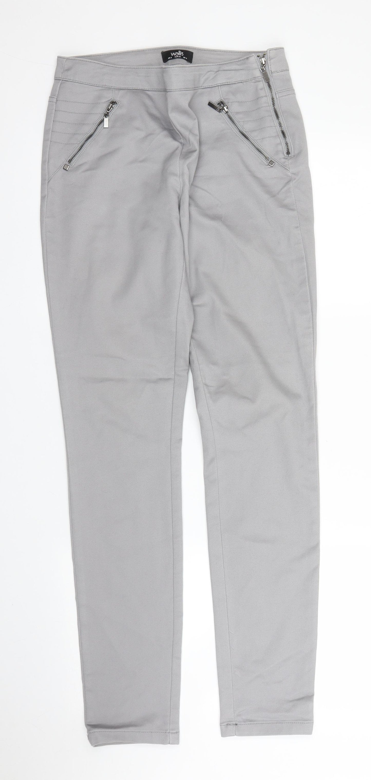Wallis Womens Grey   Skinny Jeans Size 8 L31 in