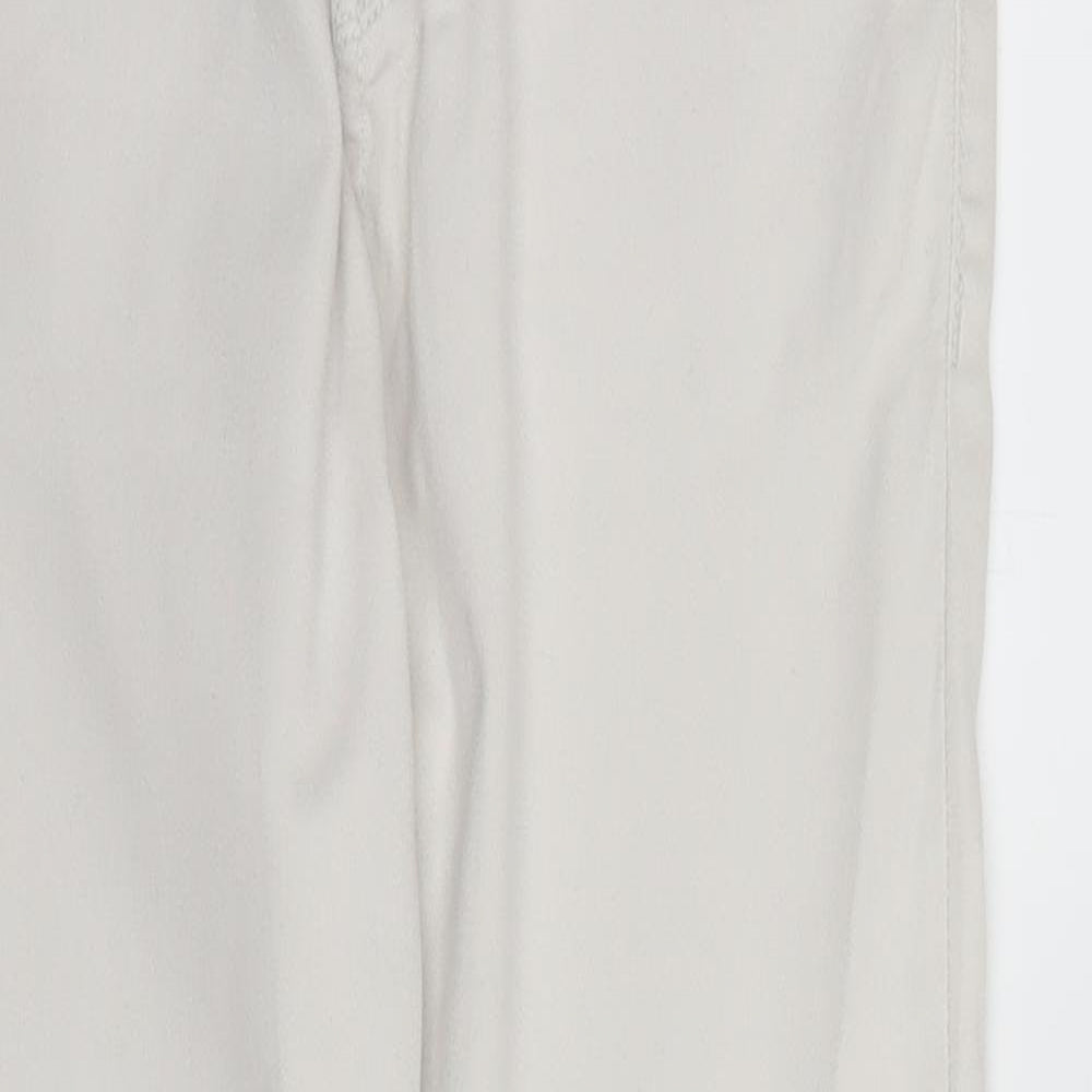 YesYes Womens White  Denim Capri Trousers Size 8 L25 in