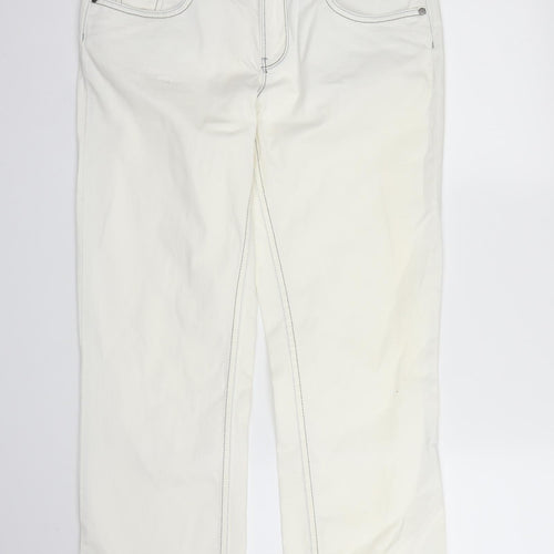 Crew Clothing Womens White  Denim Capri Jeans Size 32 in L27 in