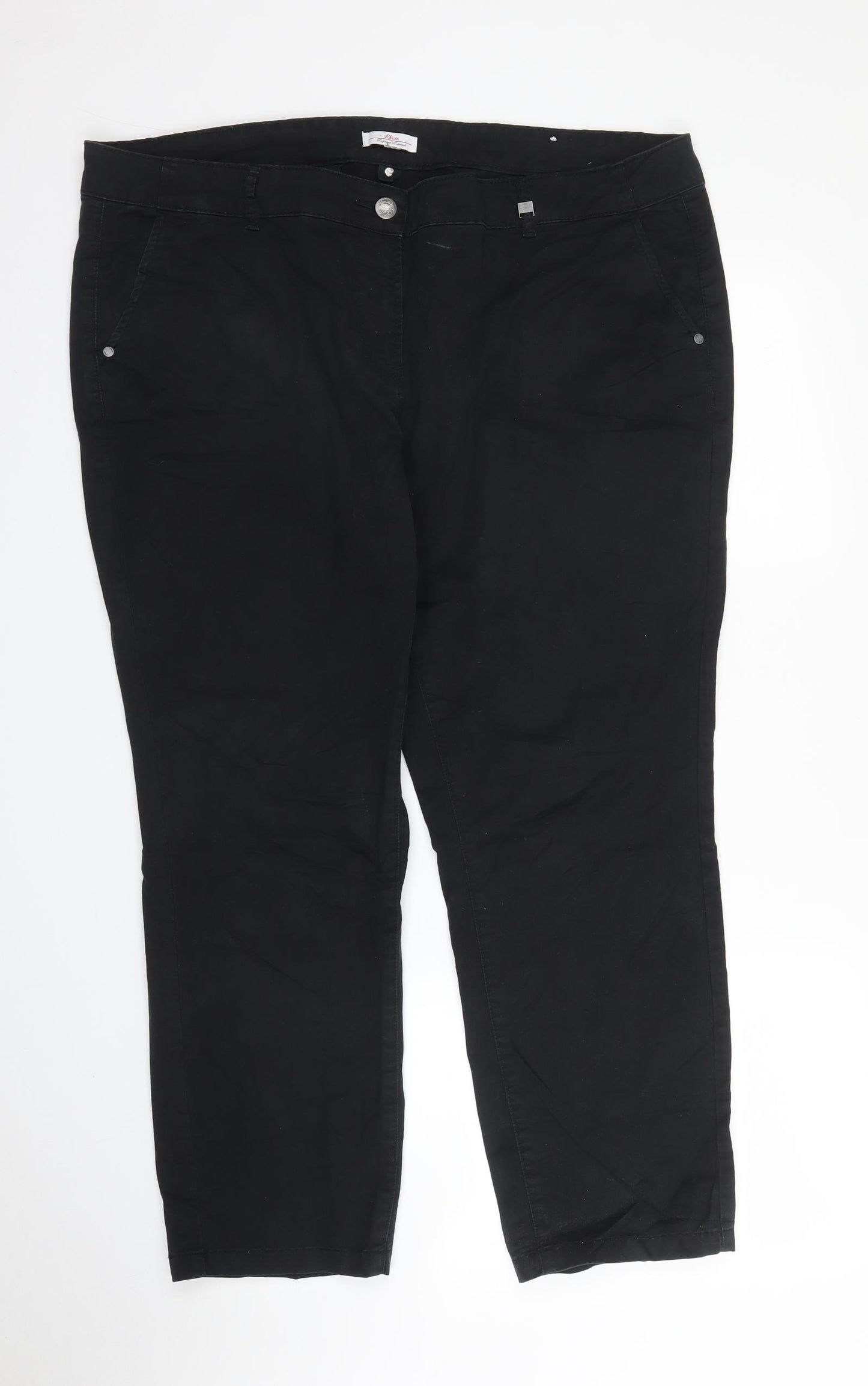 S. Oliver Womens Black   Capri Trousers Size XL L27 in
